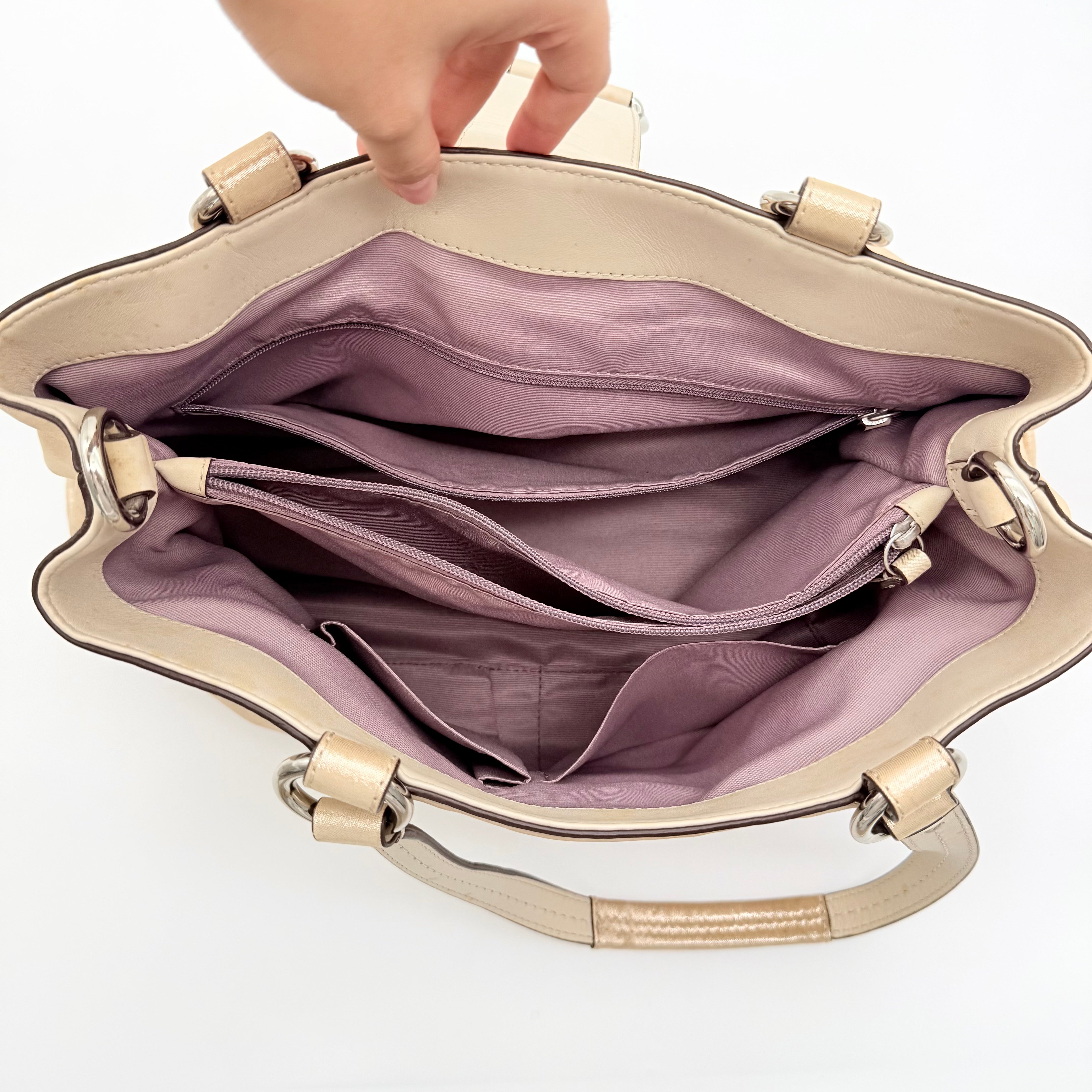 Coach Y2K Soho East West Shoulder Bag Metallic Beige