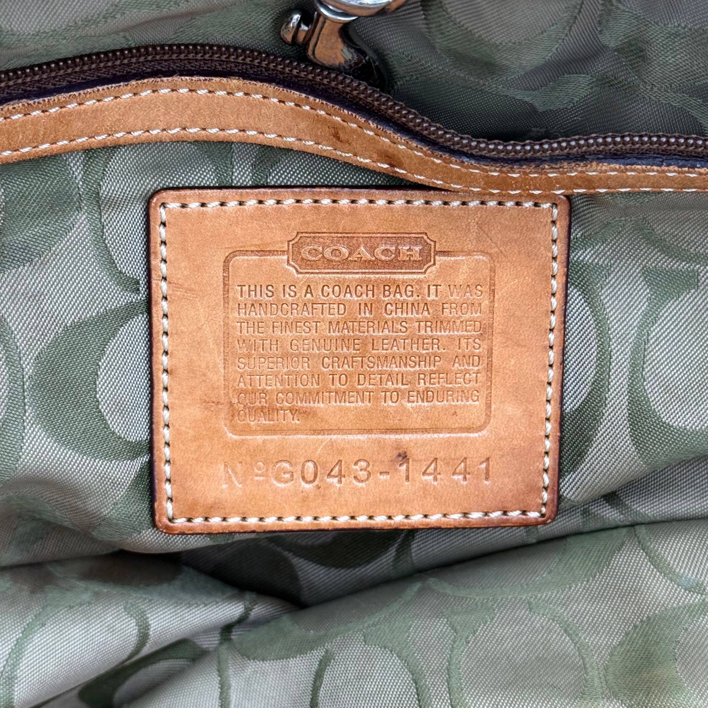 Coach Y2K Signature Wave Patchwork Gallery Tote Bag Brown