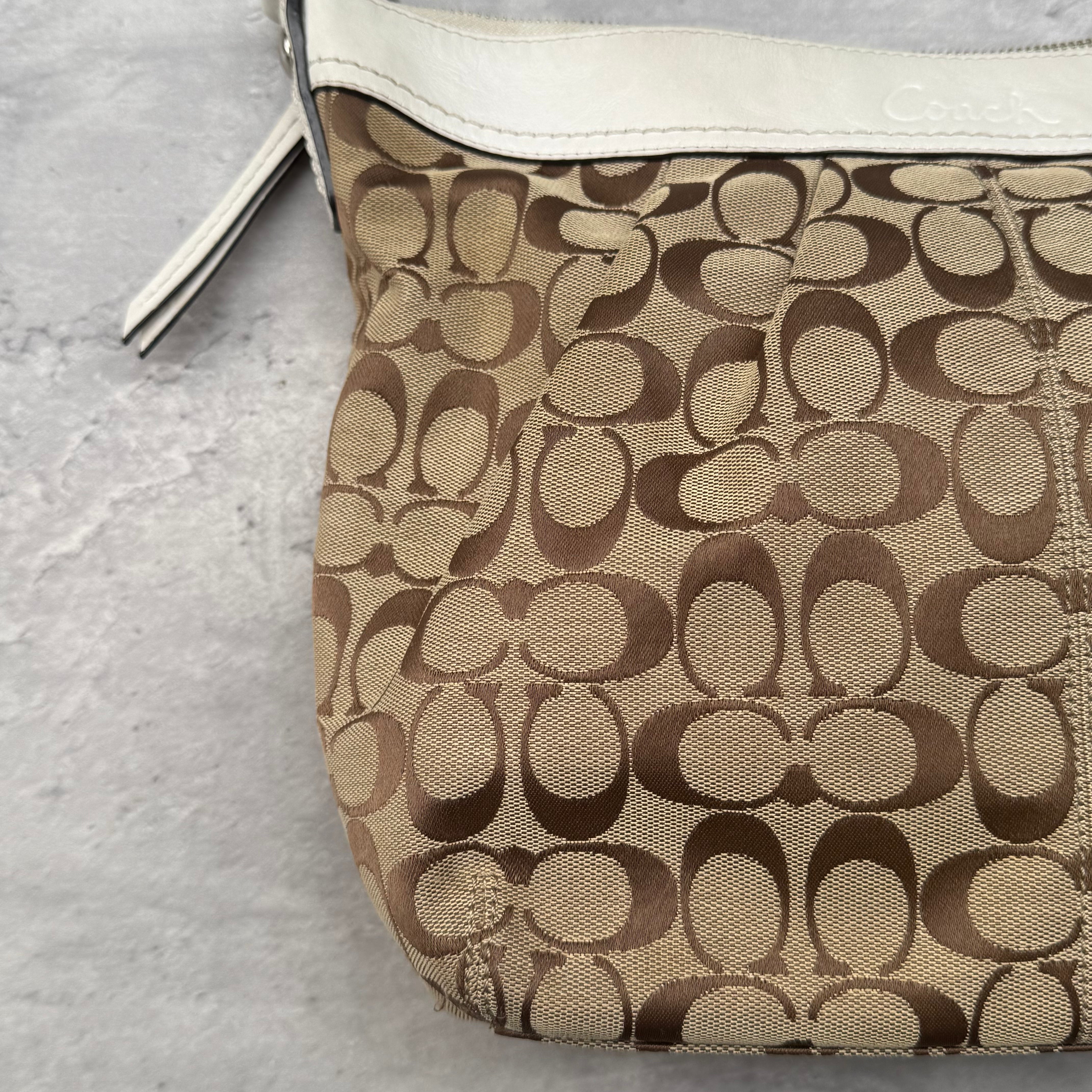 Coach Y2K Signature Canvas Hobo ShoulderBag White/Beige