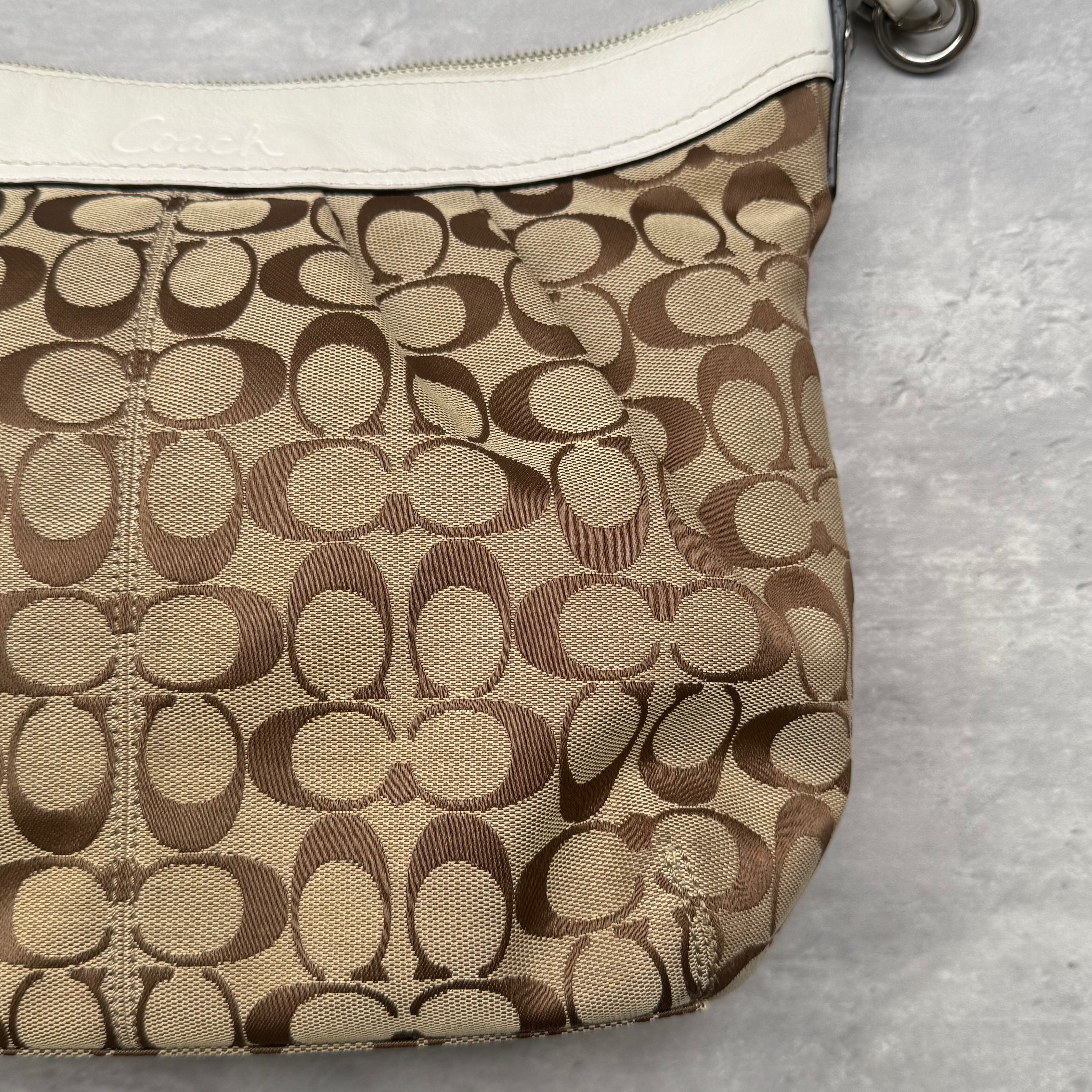 Coach Y2K Signature Canvas Hobo ShoulderBag White/Beige