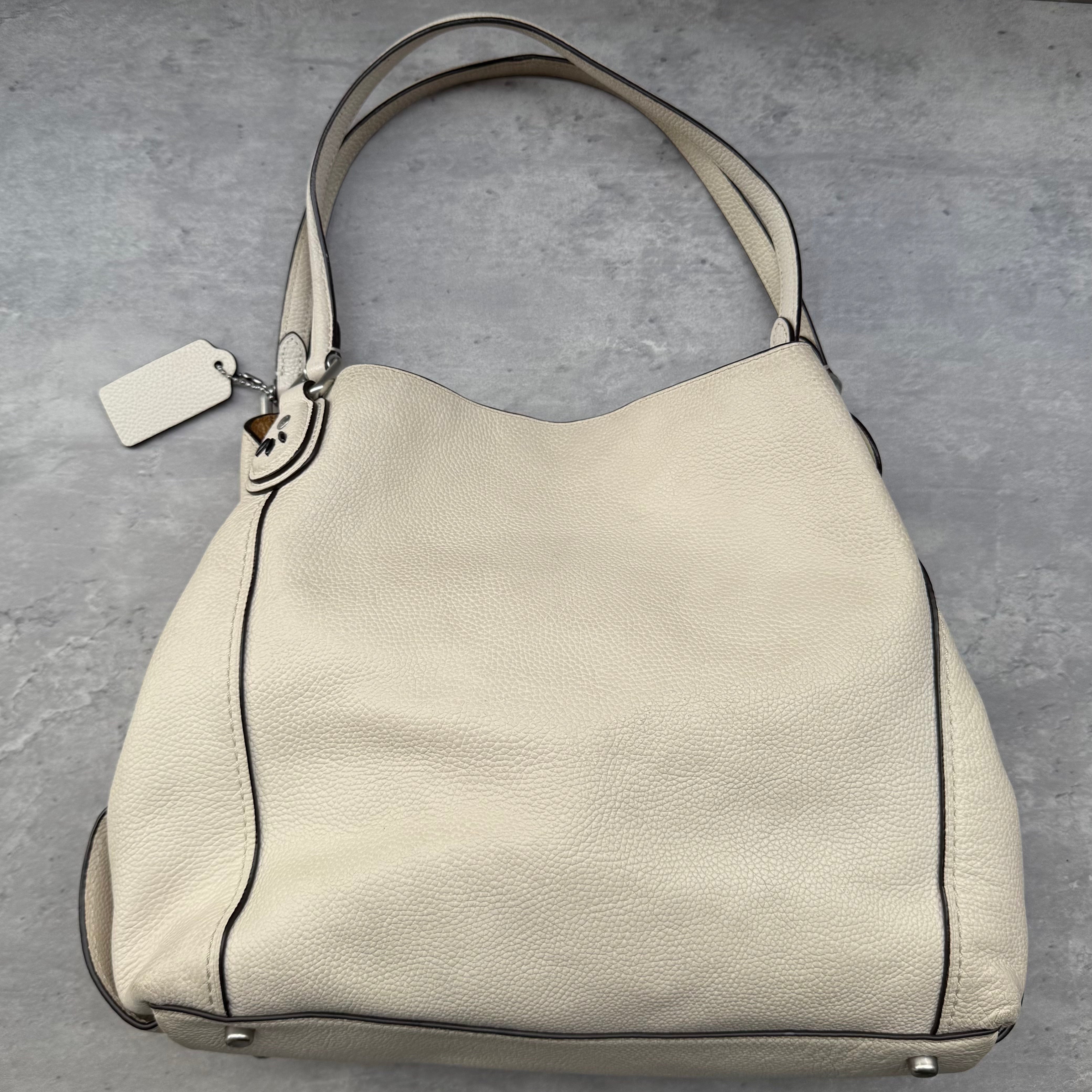 Coach Prairie Rivets Edie ShoulderBag White