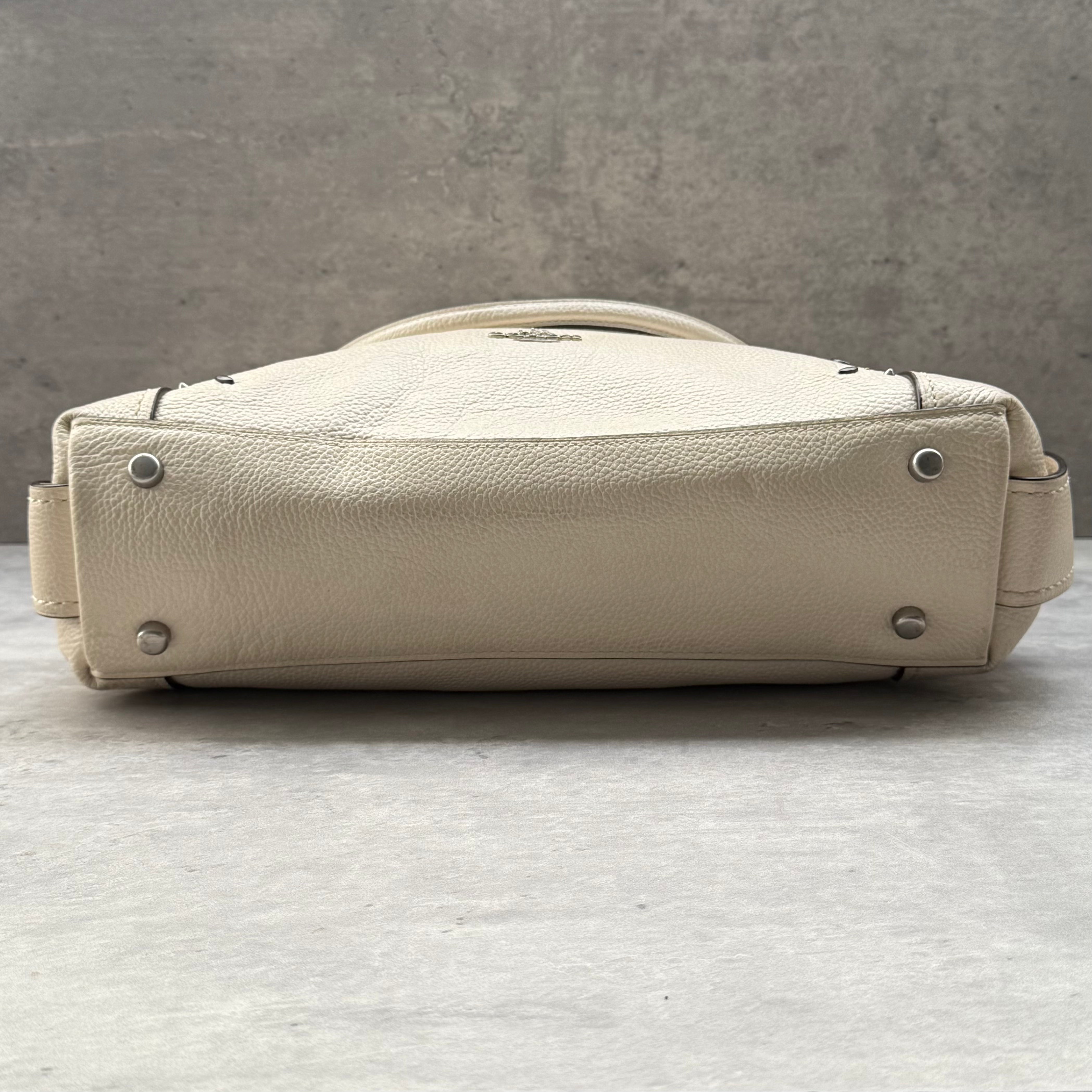 Coach Prairie Rivets Edie ShoulderBag White