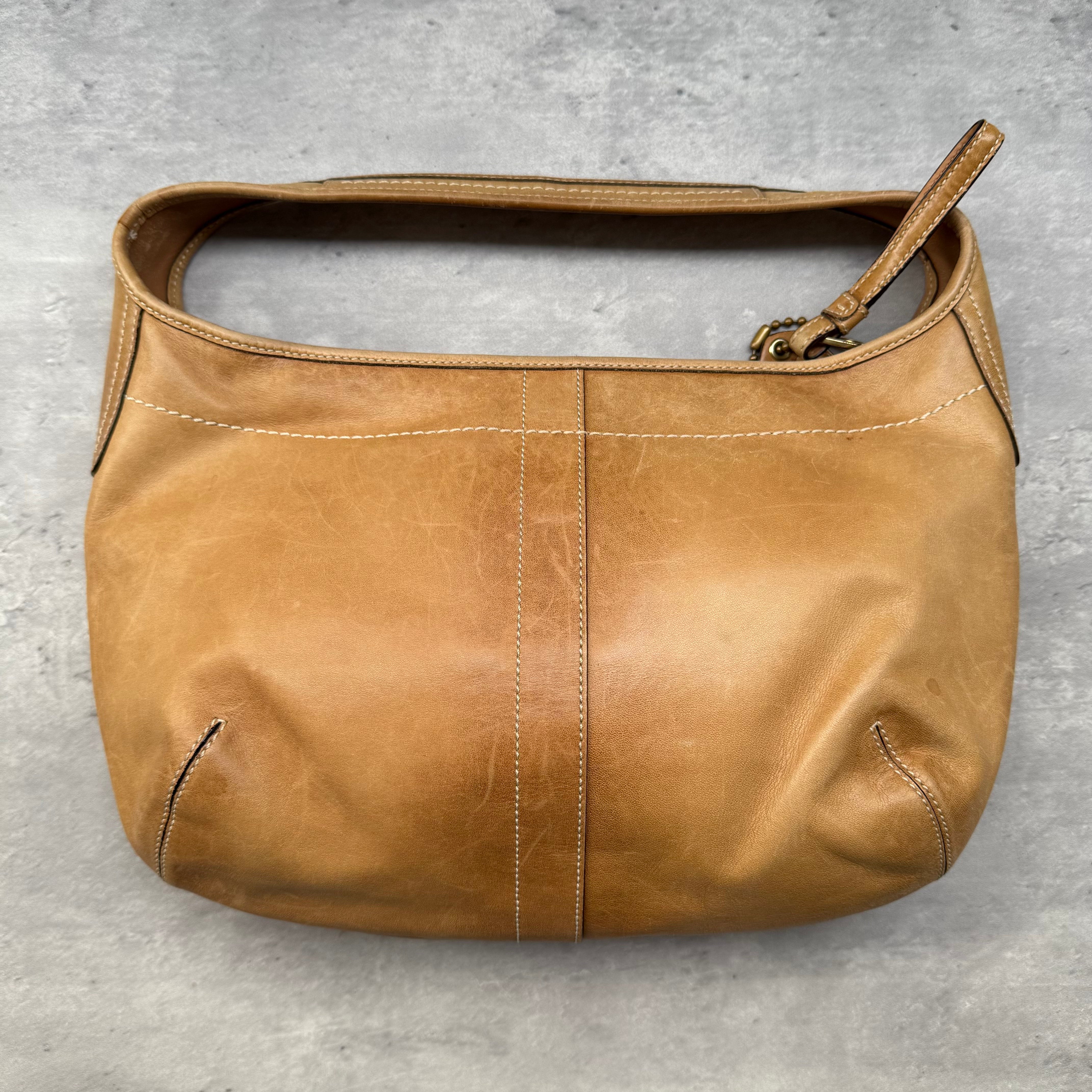 Coach Ergo Hobo Leather Shoulder Bag Tan