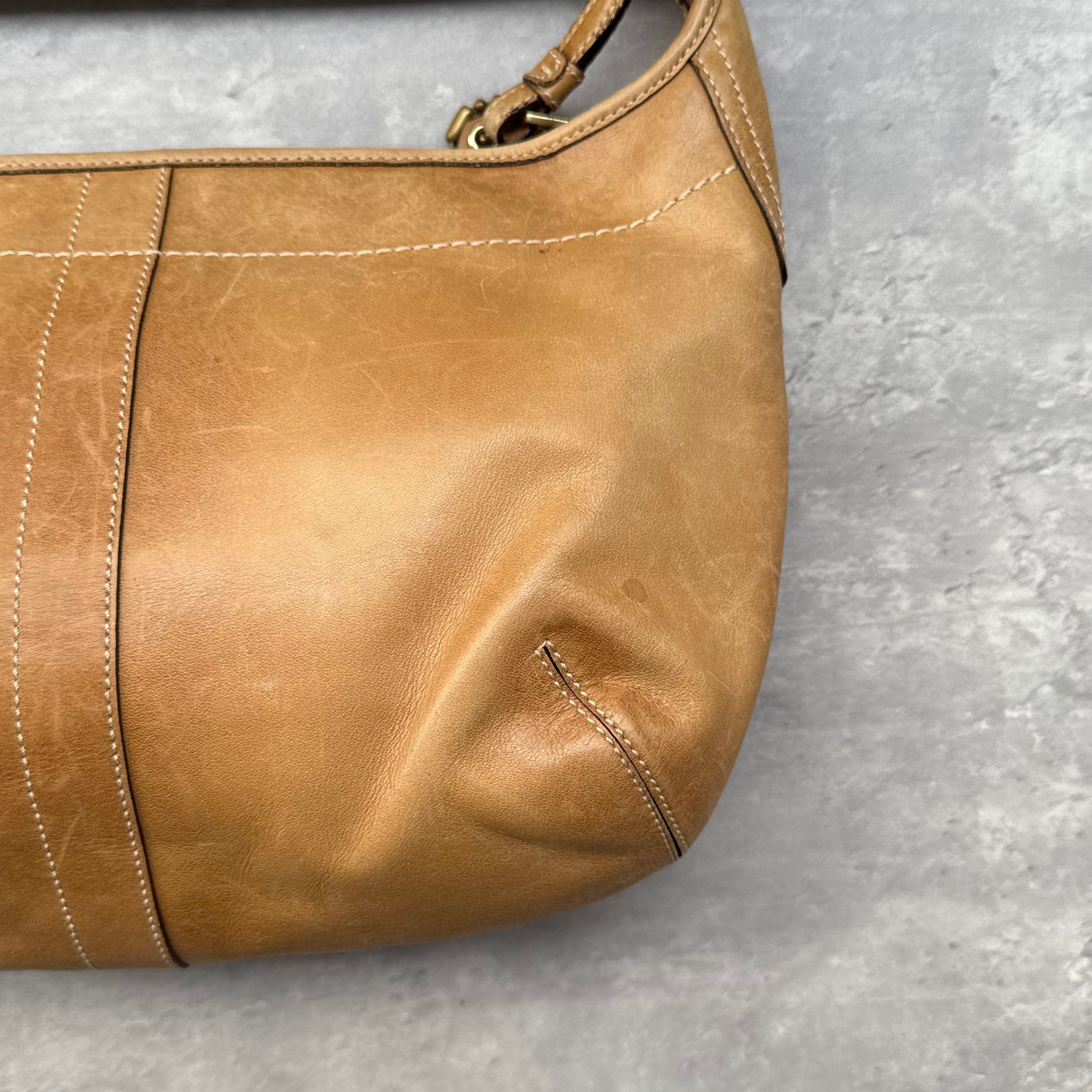 Coach Ergo Hobo Leather Shoulder Bag Tan