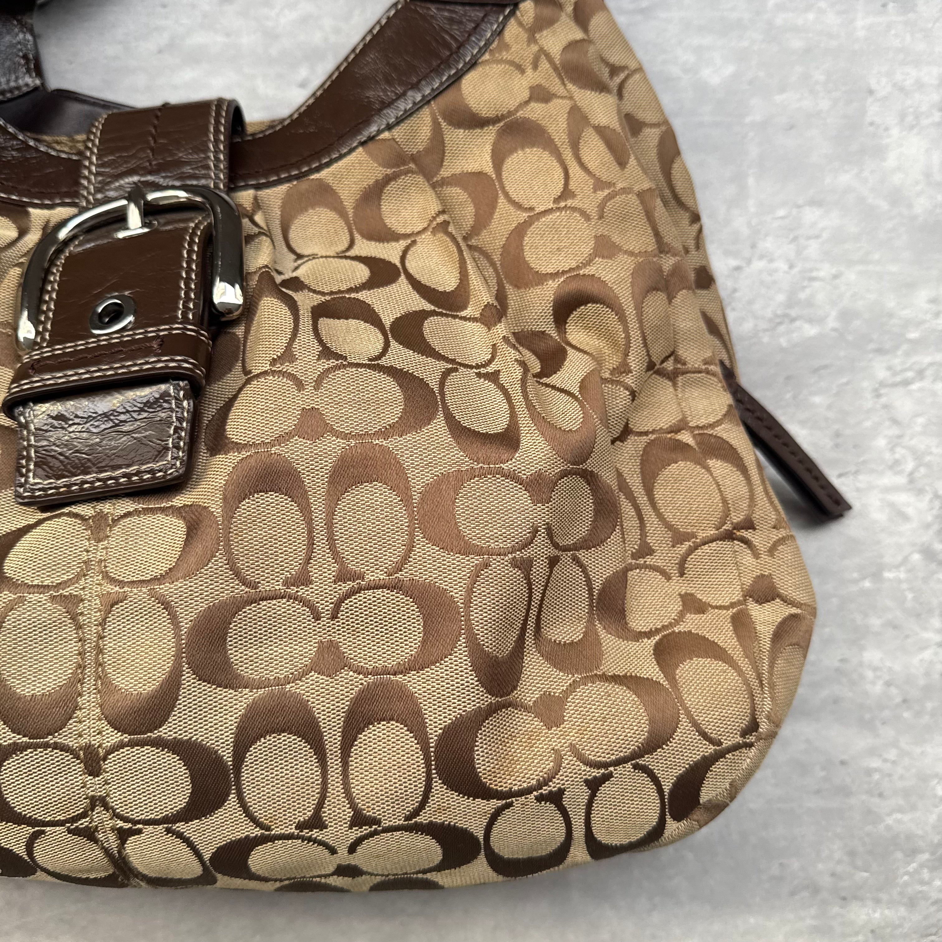 Coach Y2K Soho Hobo Buckle ShoulderBag Brown/Beige