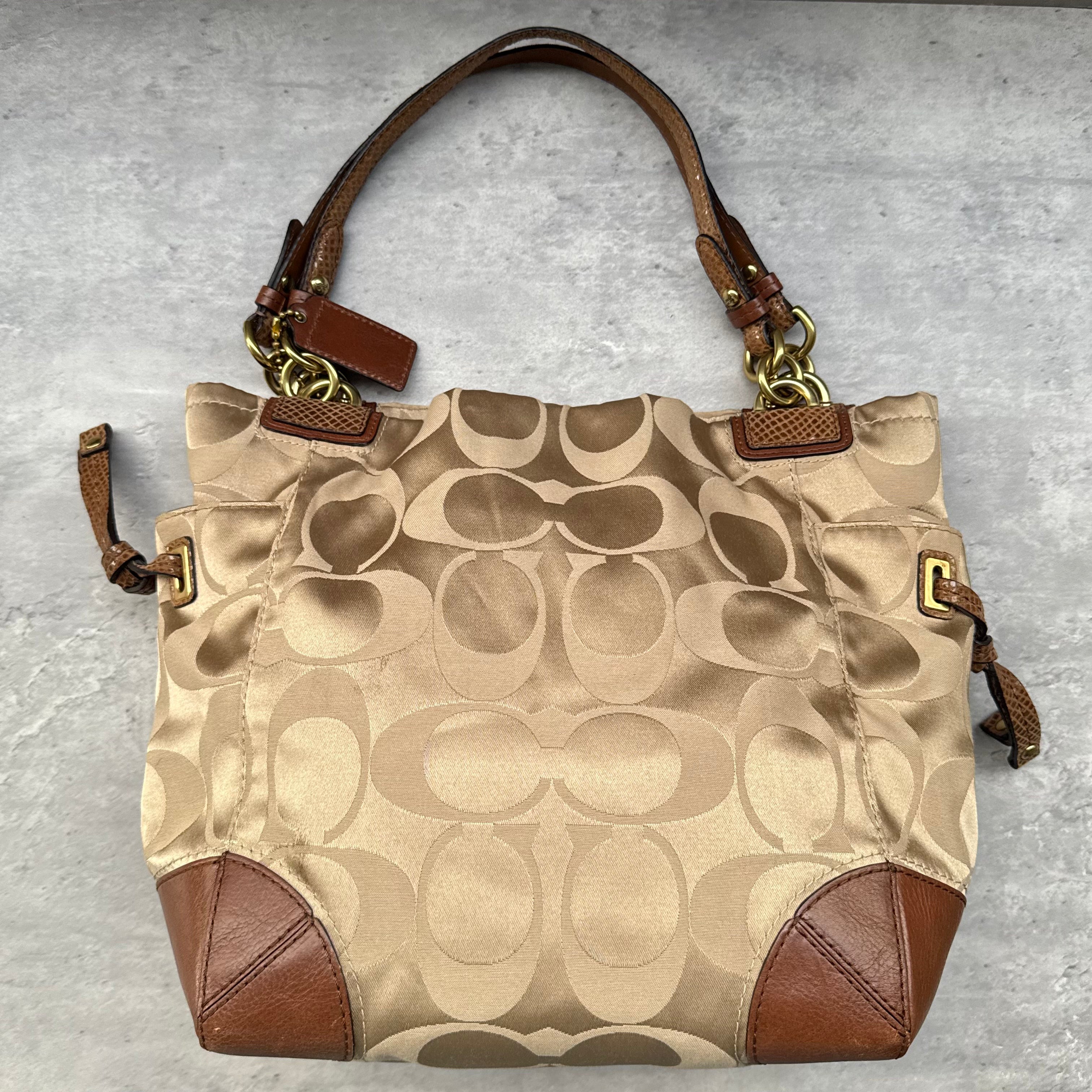 Coach Signature Peyton Hobo ShoulderBag Beige/Brown