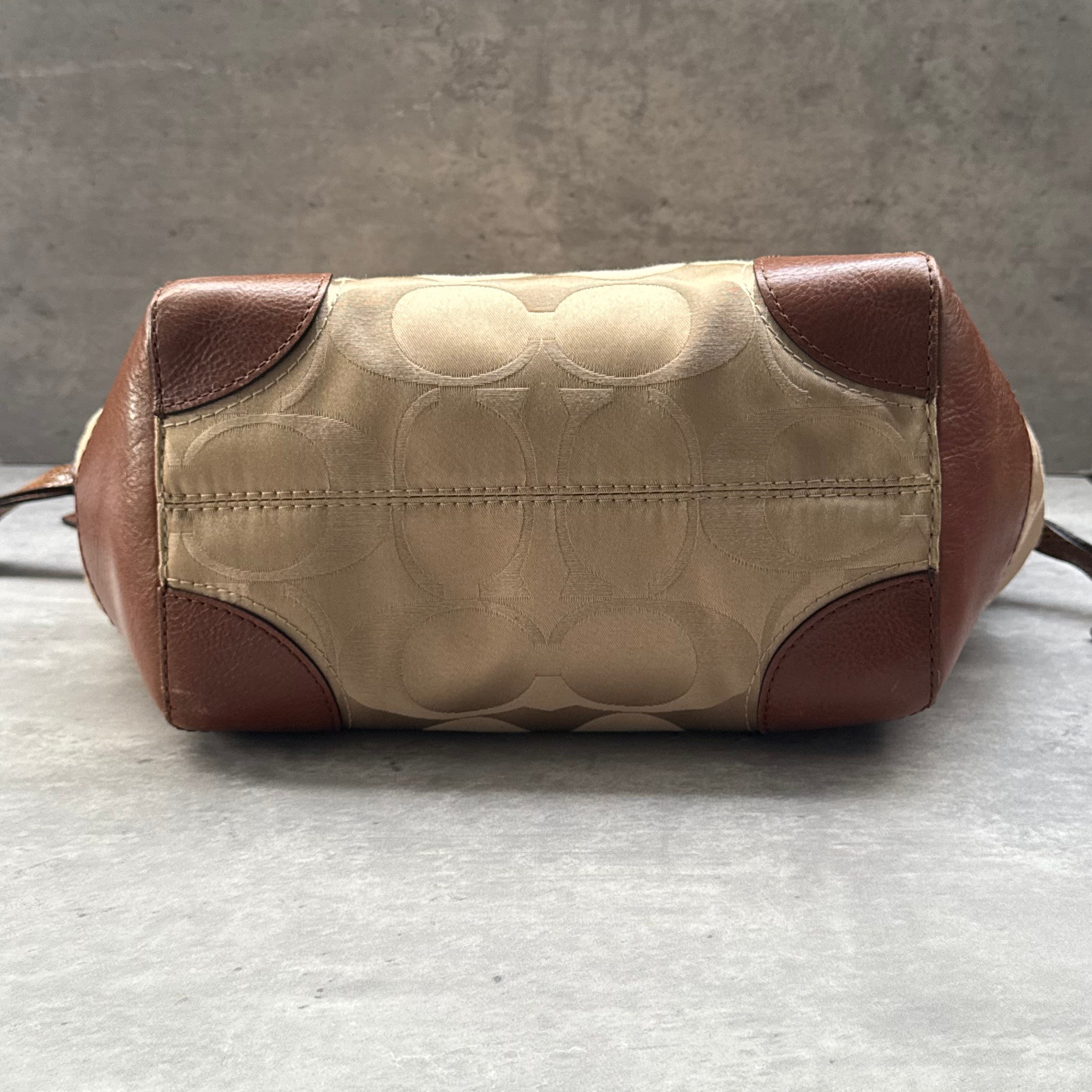 Coach Signature Peyton Hobo ShoulderBag Beige/Brown