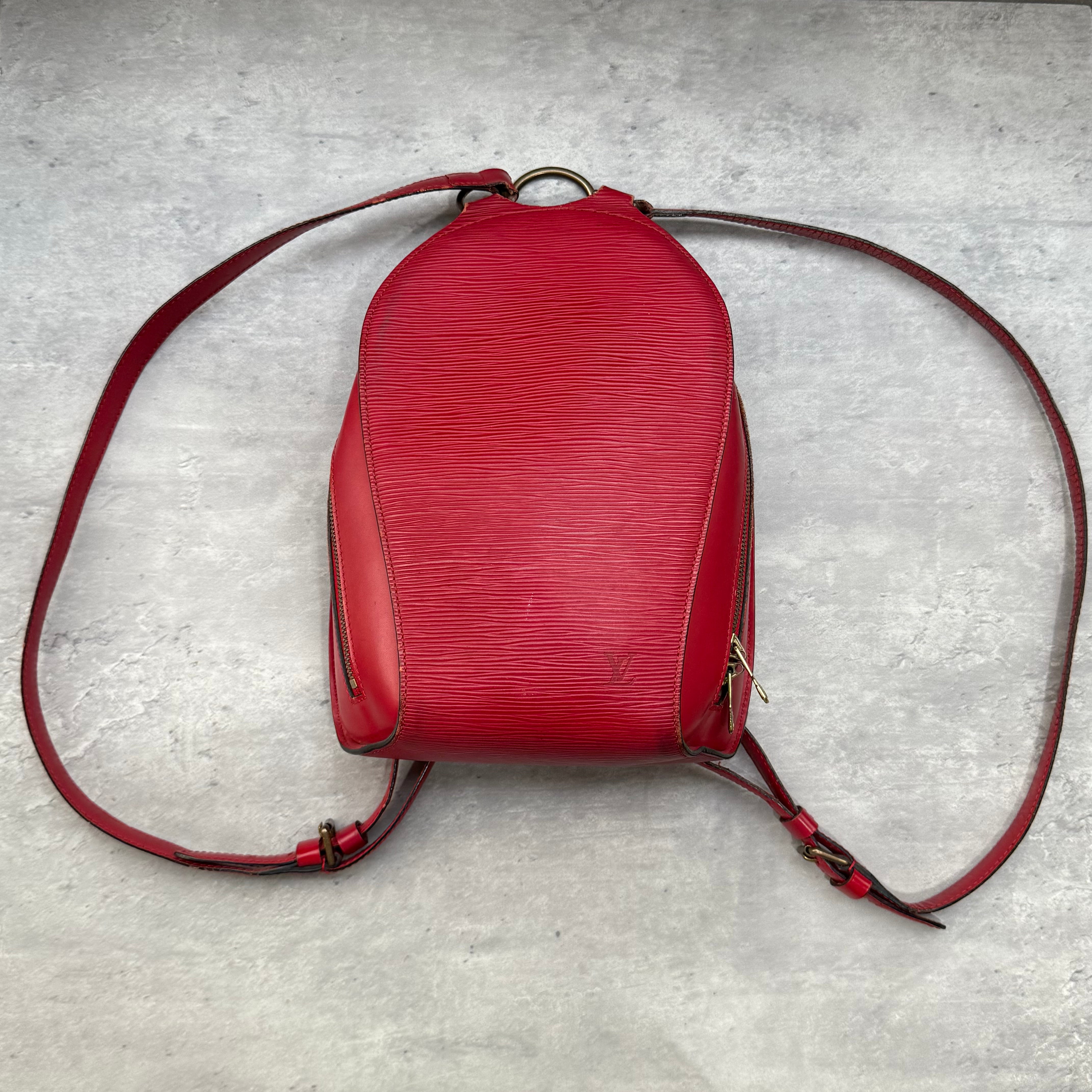 Louis Vuitton Epi Mabillon Backpack Red