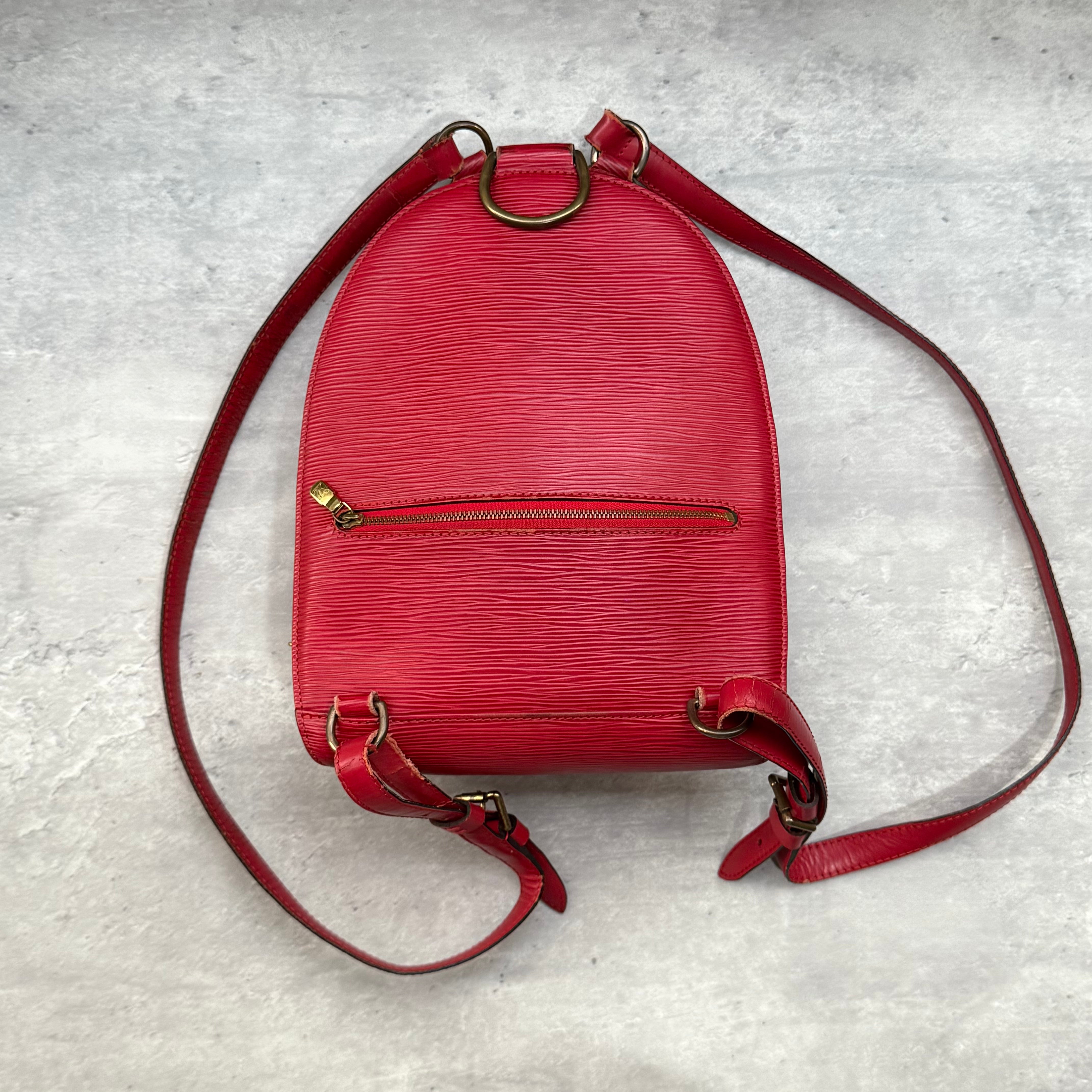 Louis Vuitton Epi Mabillon Backpack Red