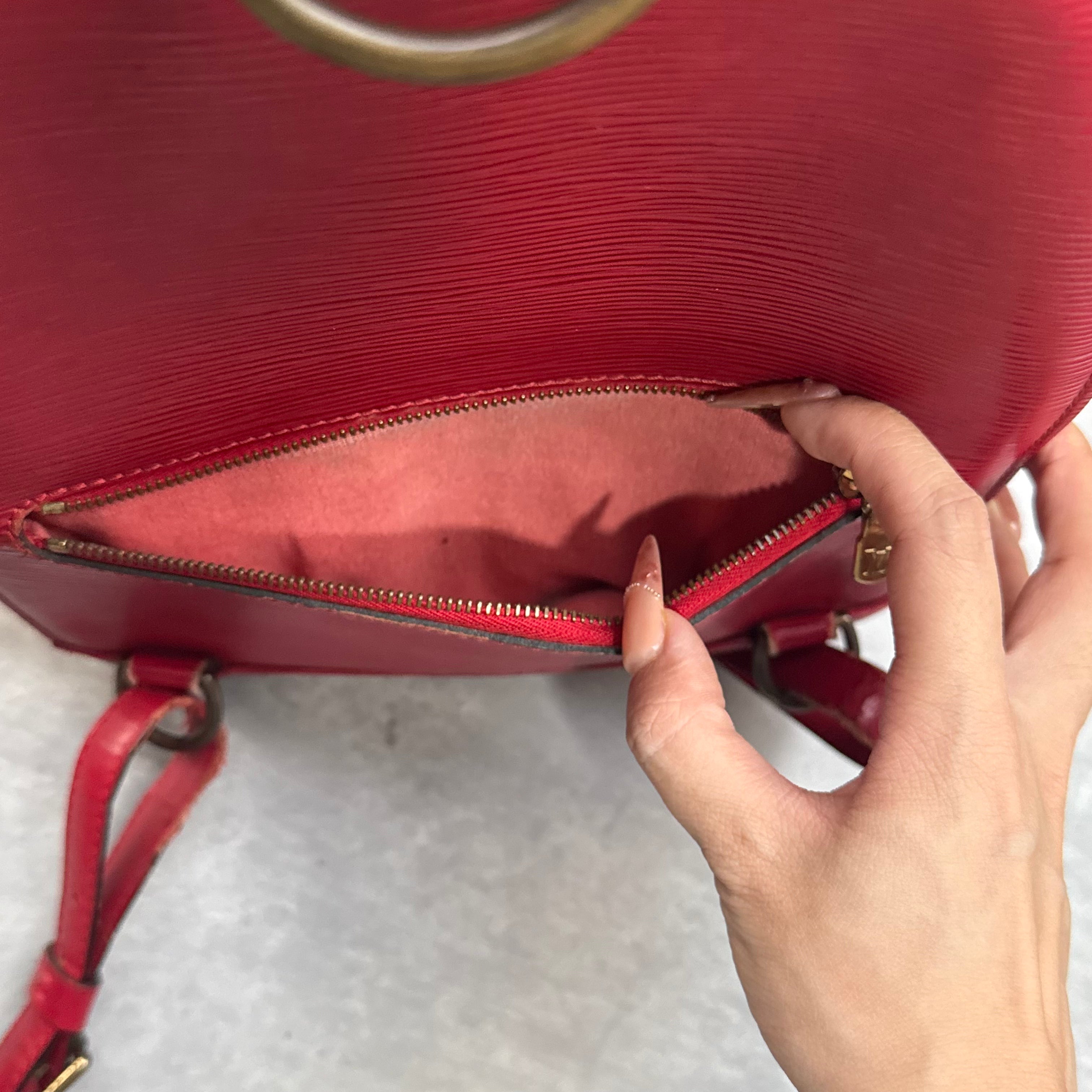 Louis Vuitton Epi Mabillon Backpack Red
