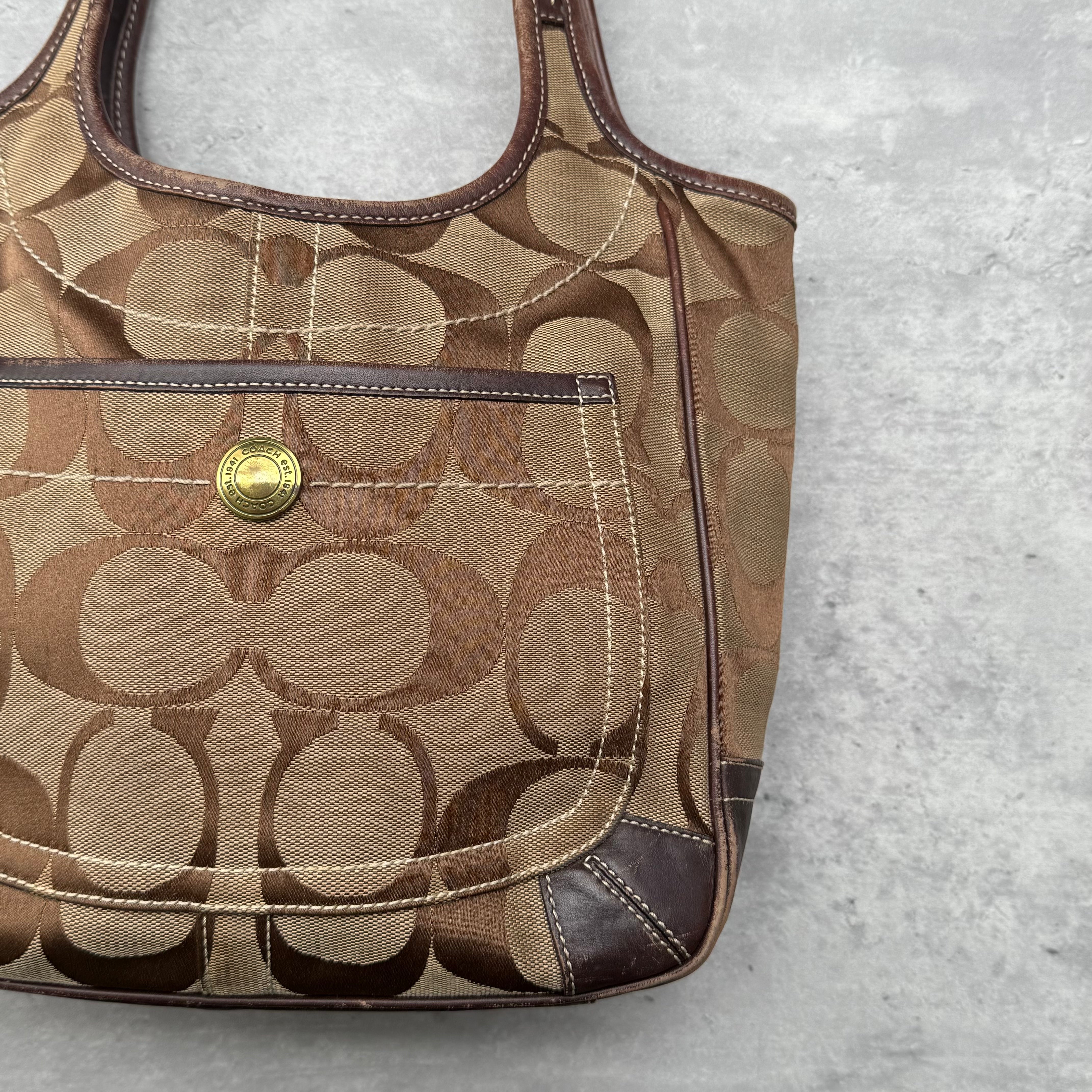Coach Signature Ergo Tote Bag Brown/Beige
