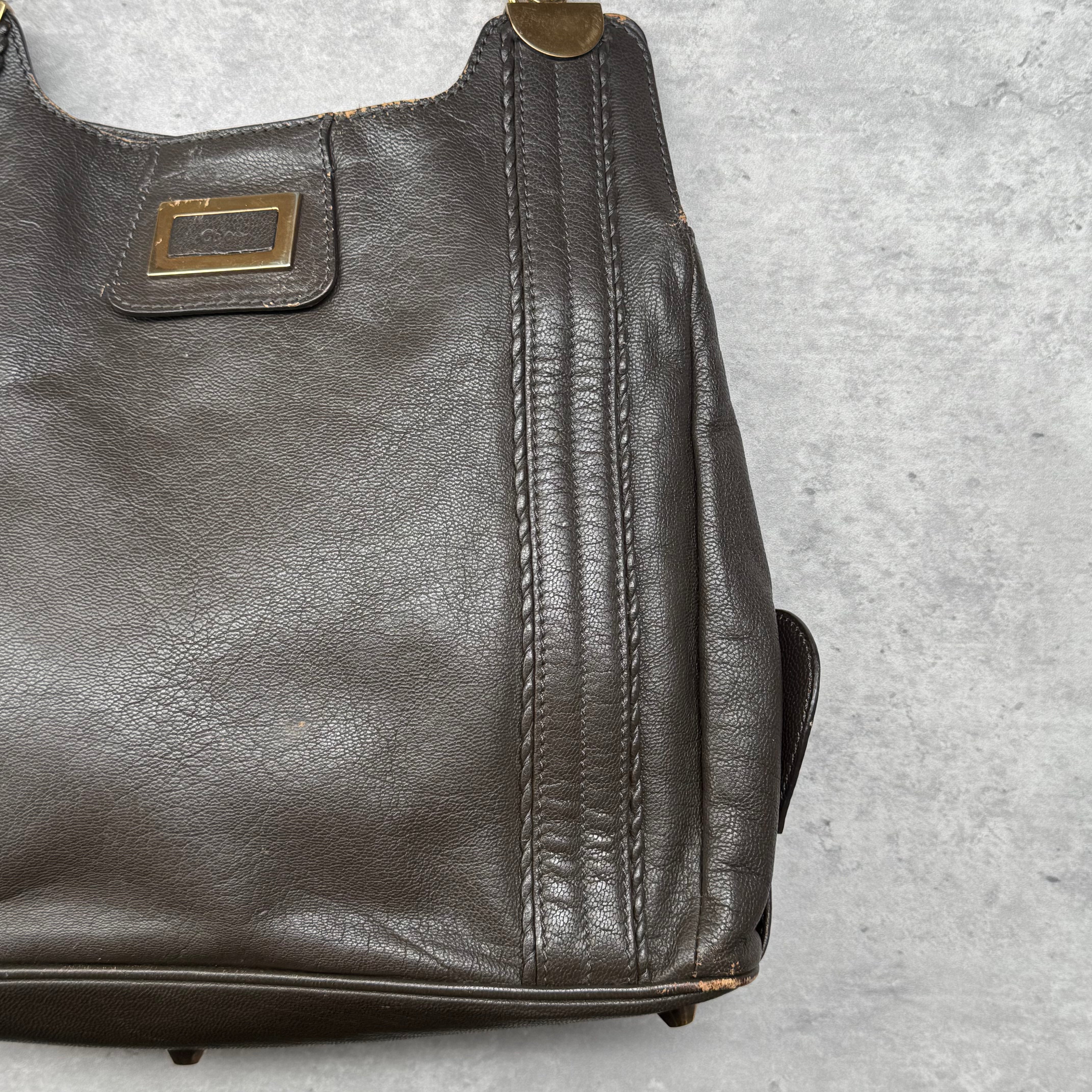 Chloe Irene Leather ShoulderBag Brown