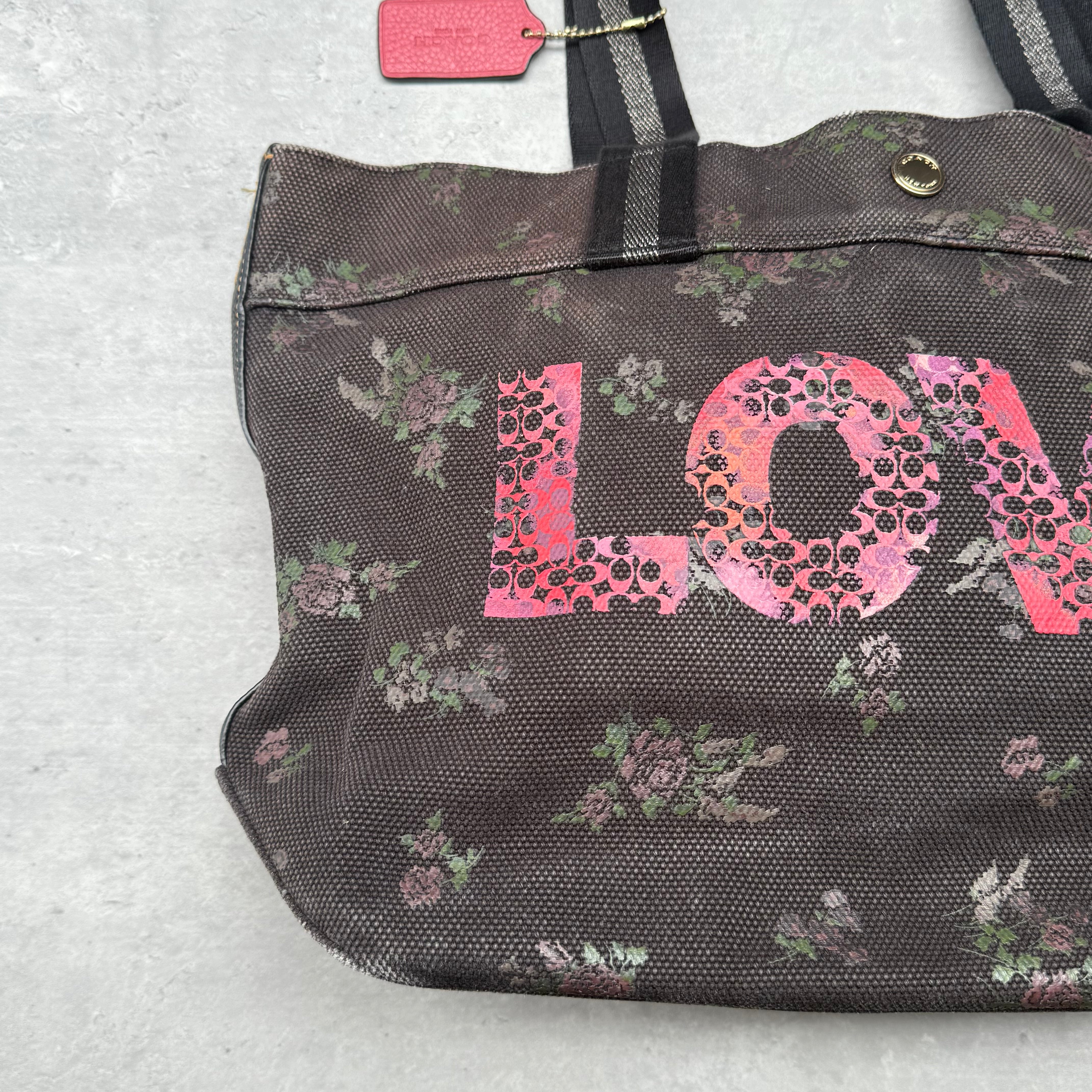 Coach Jason Naylor LOVE Graphic Tote Bag