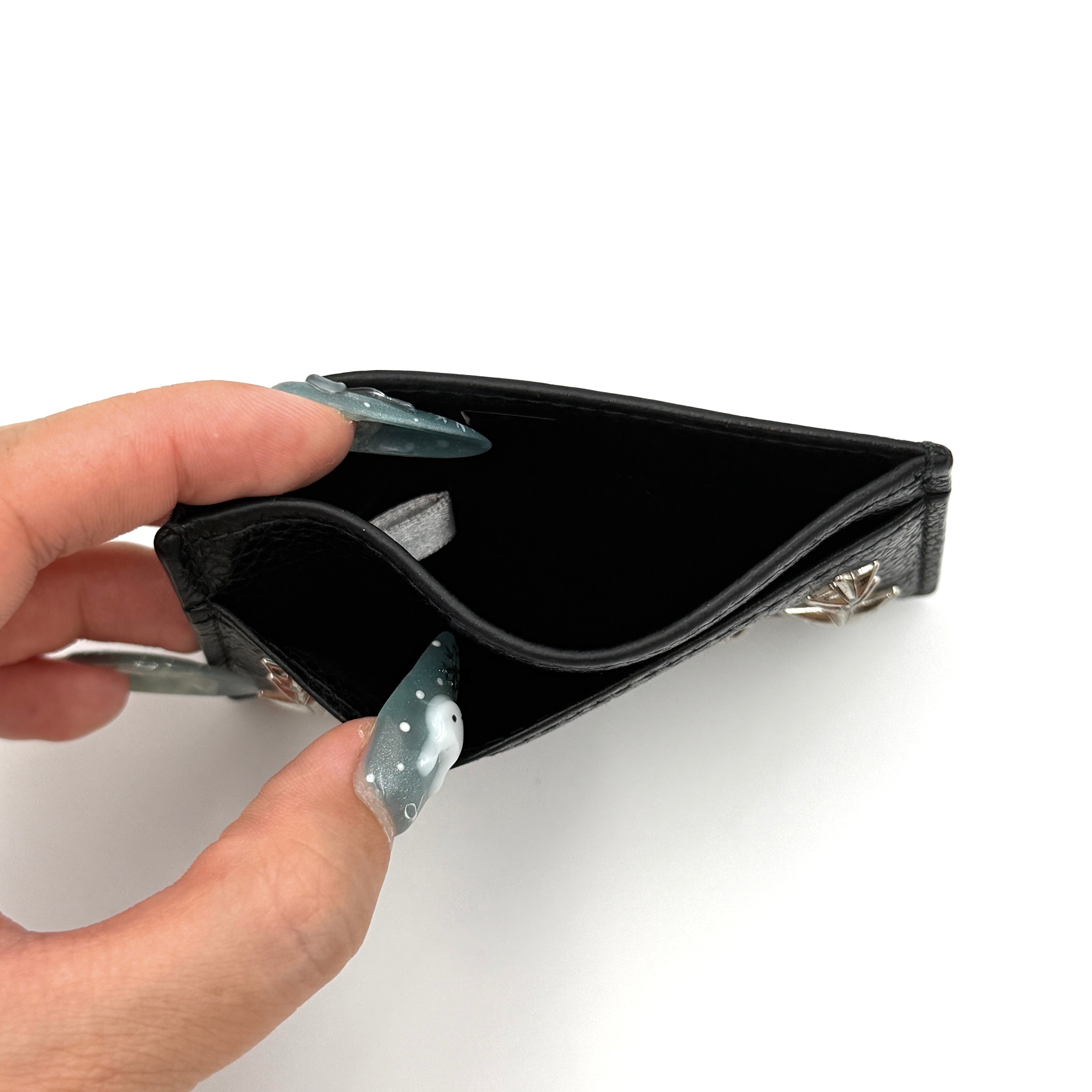 Jimmy Choo Star Studs Cardholder Black