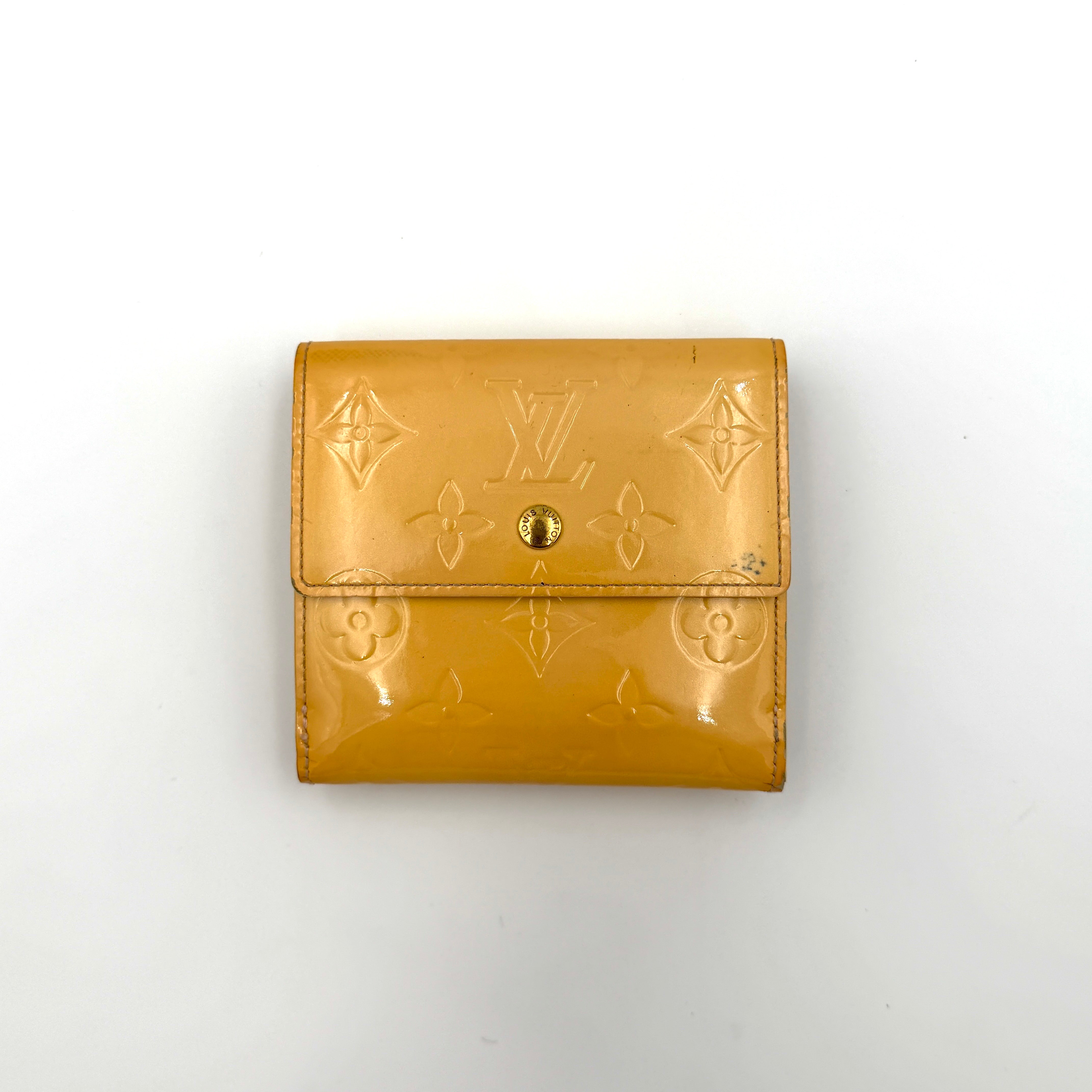 Louis Vuitton Monogram Vernis Elise Wallet Tan