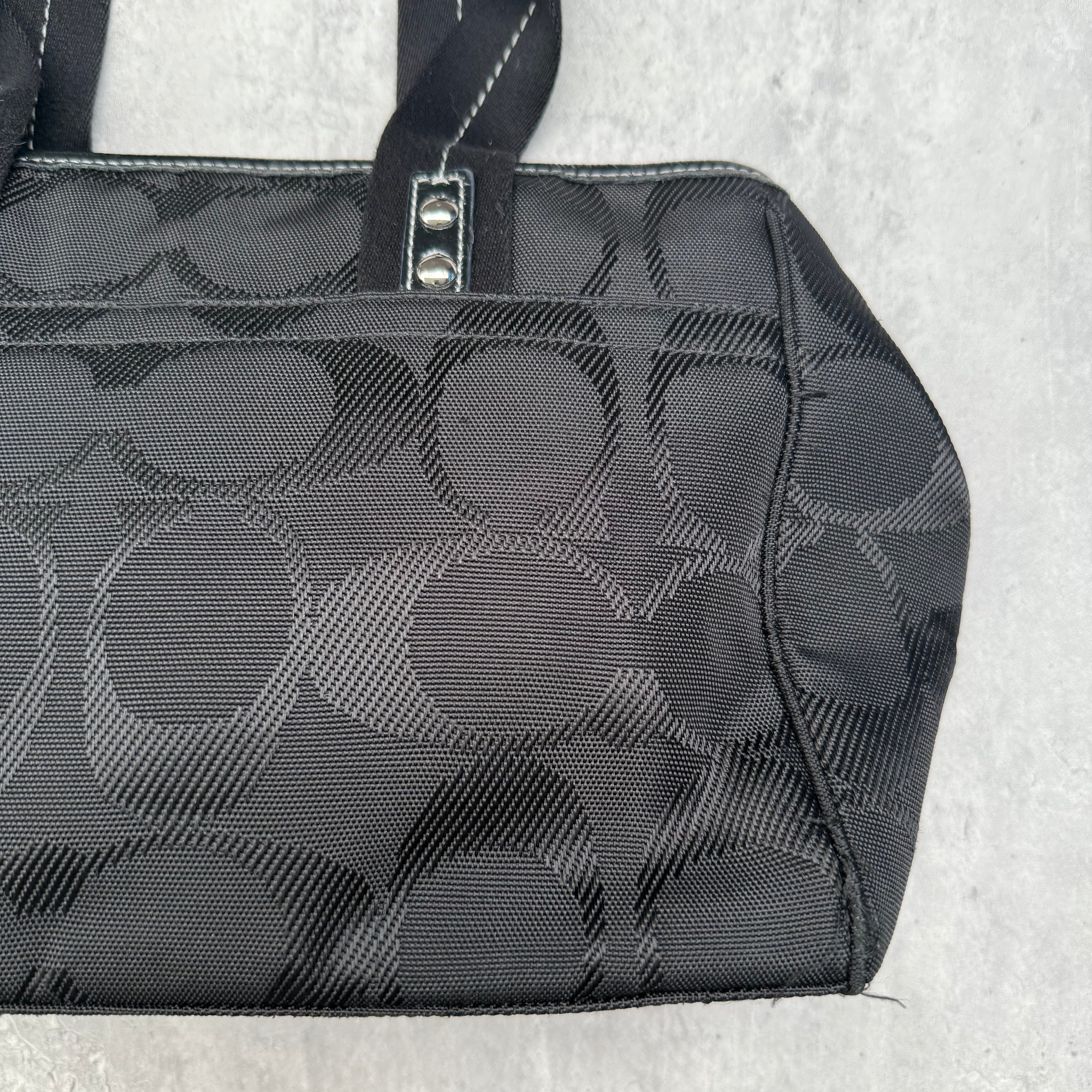 Coach Signature Kyra Daisy Canvas Tote Bag Black
