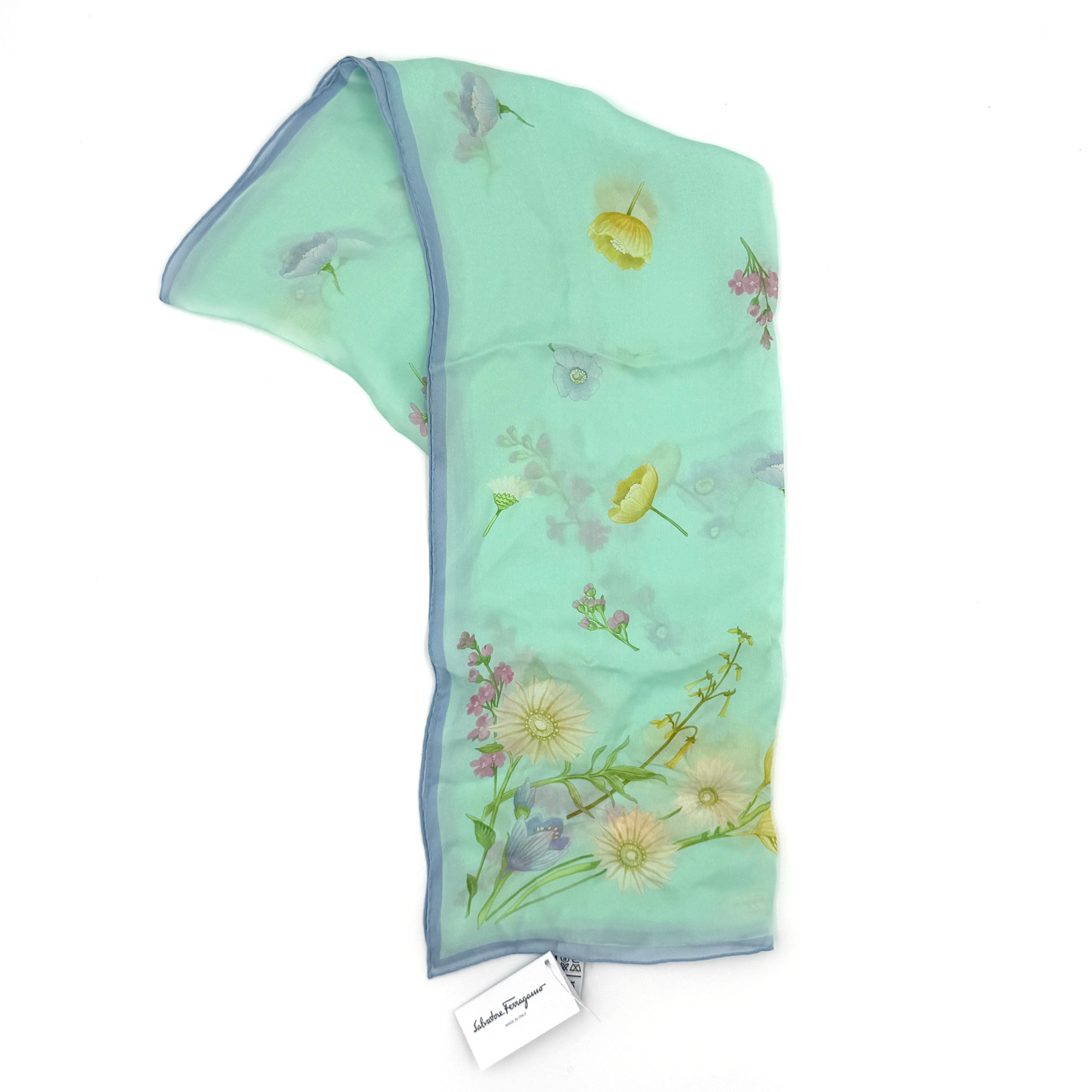 Salvatore Ferragamo Floral Silk Scarf