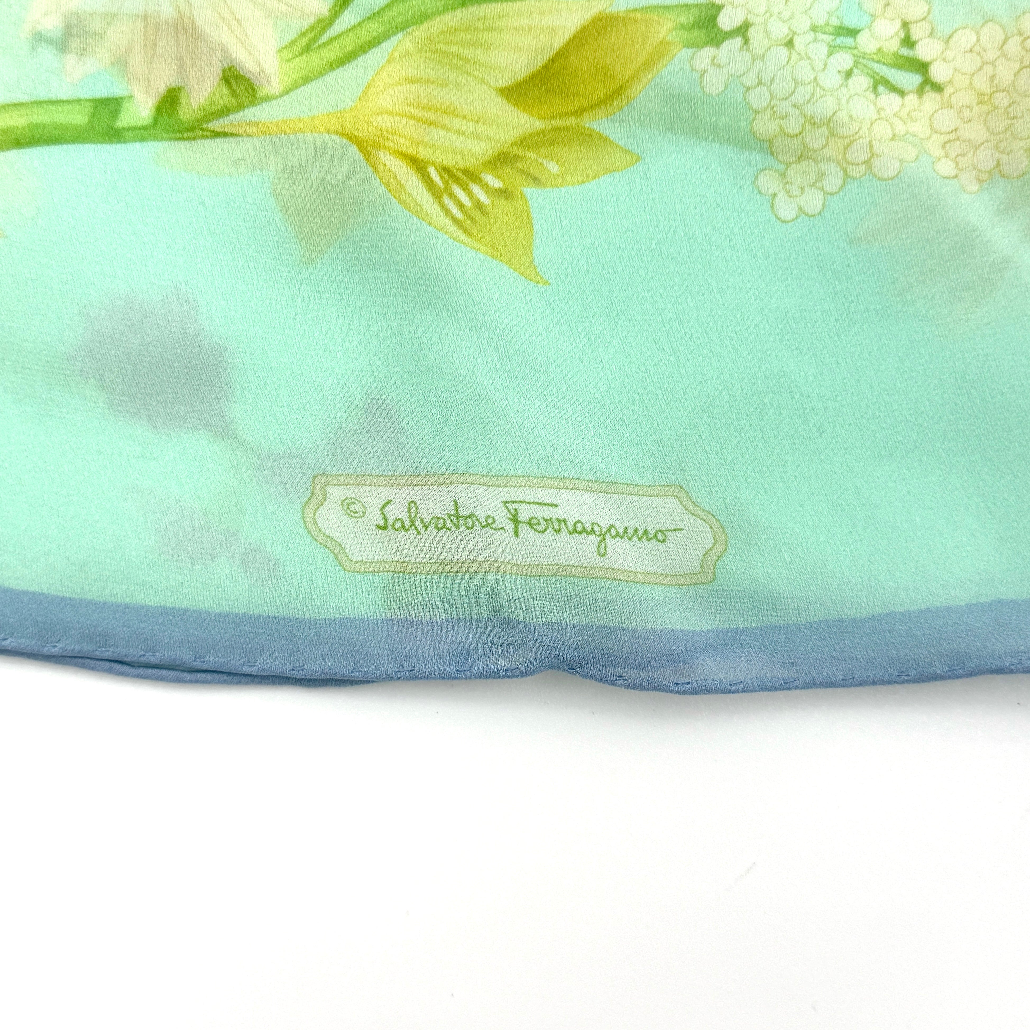 Salvatore Ferragamo Floral Silk Scarf