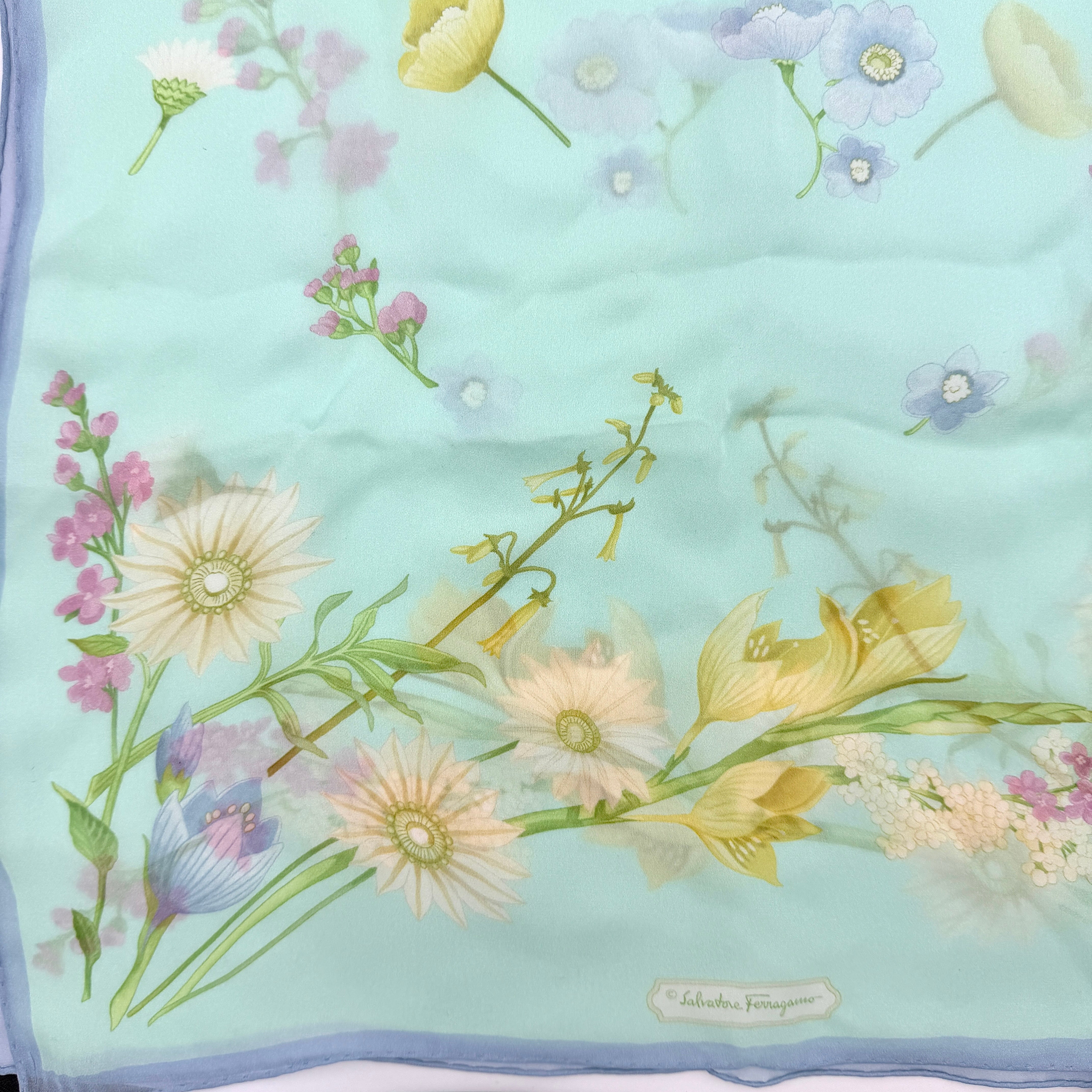 Salvatore Ferragamo Floral Silk Scarf