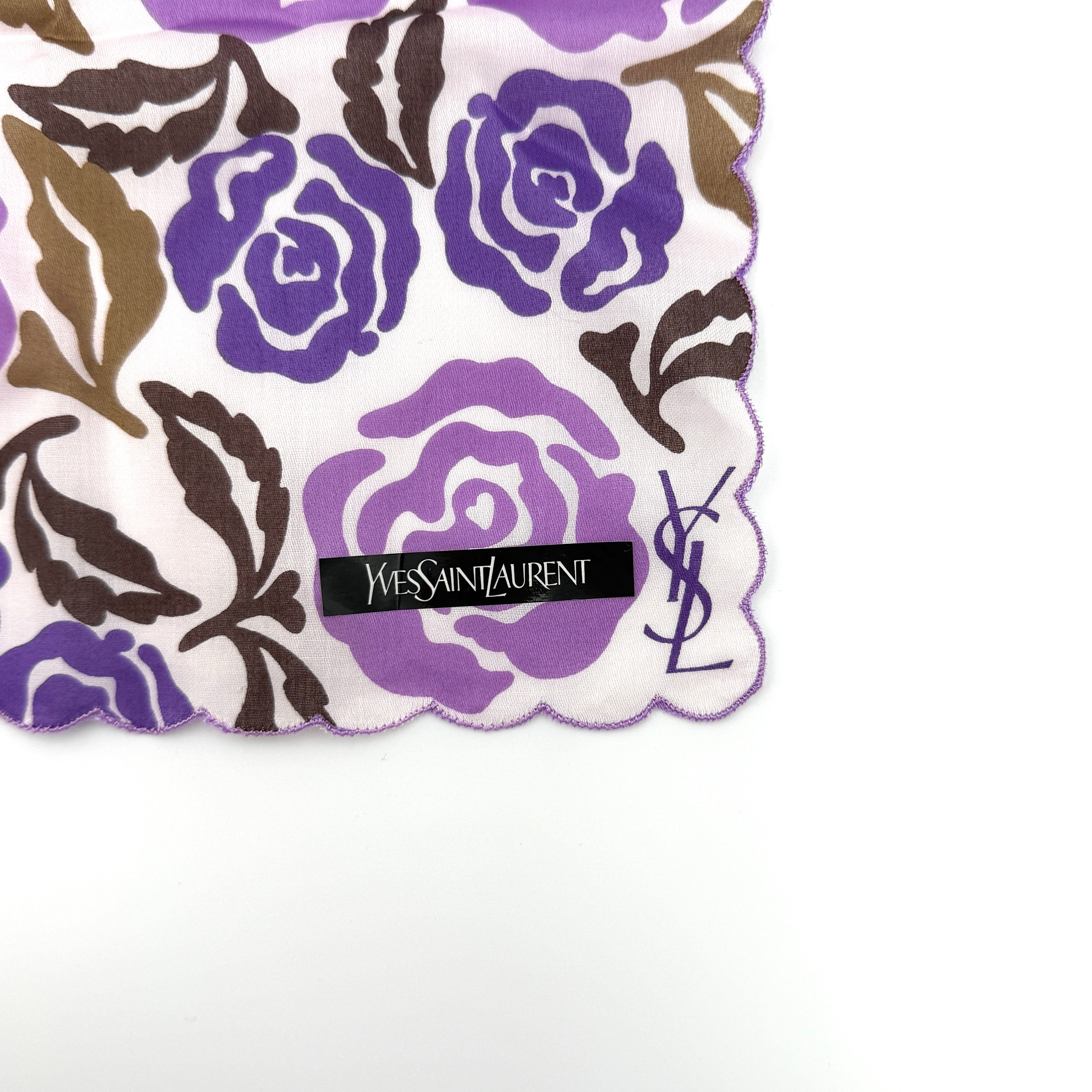 Saint Laurent Rose Scarf Purple
