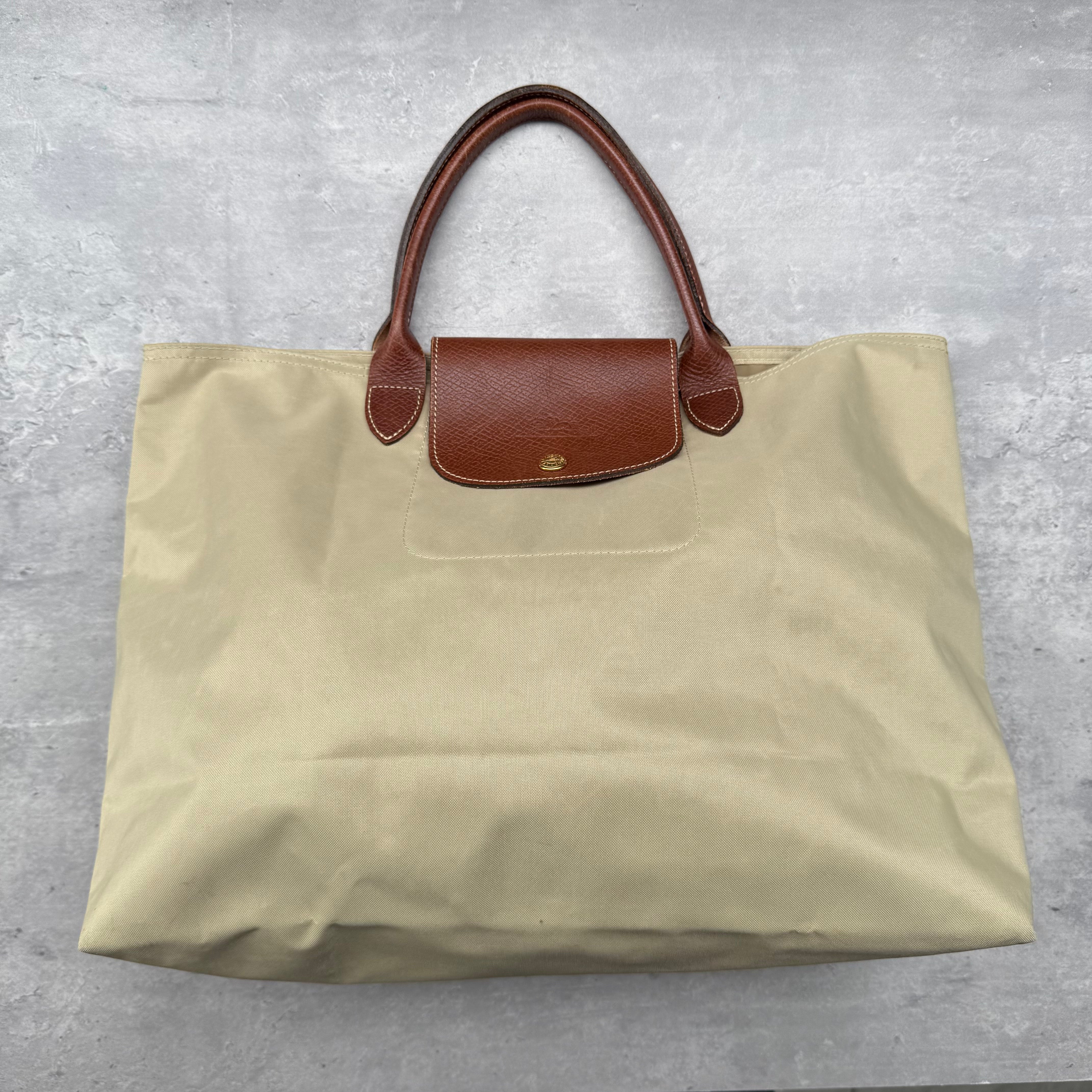 Longchamp Le Pliage Tote Bag Beige/Brown