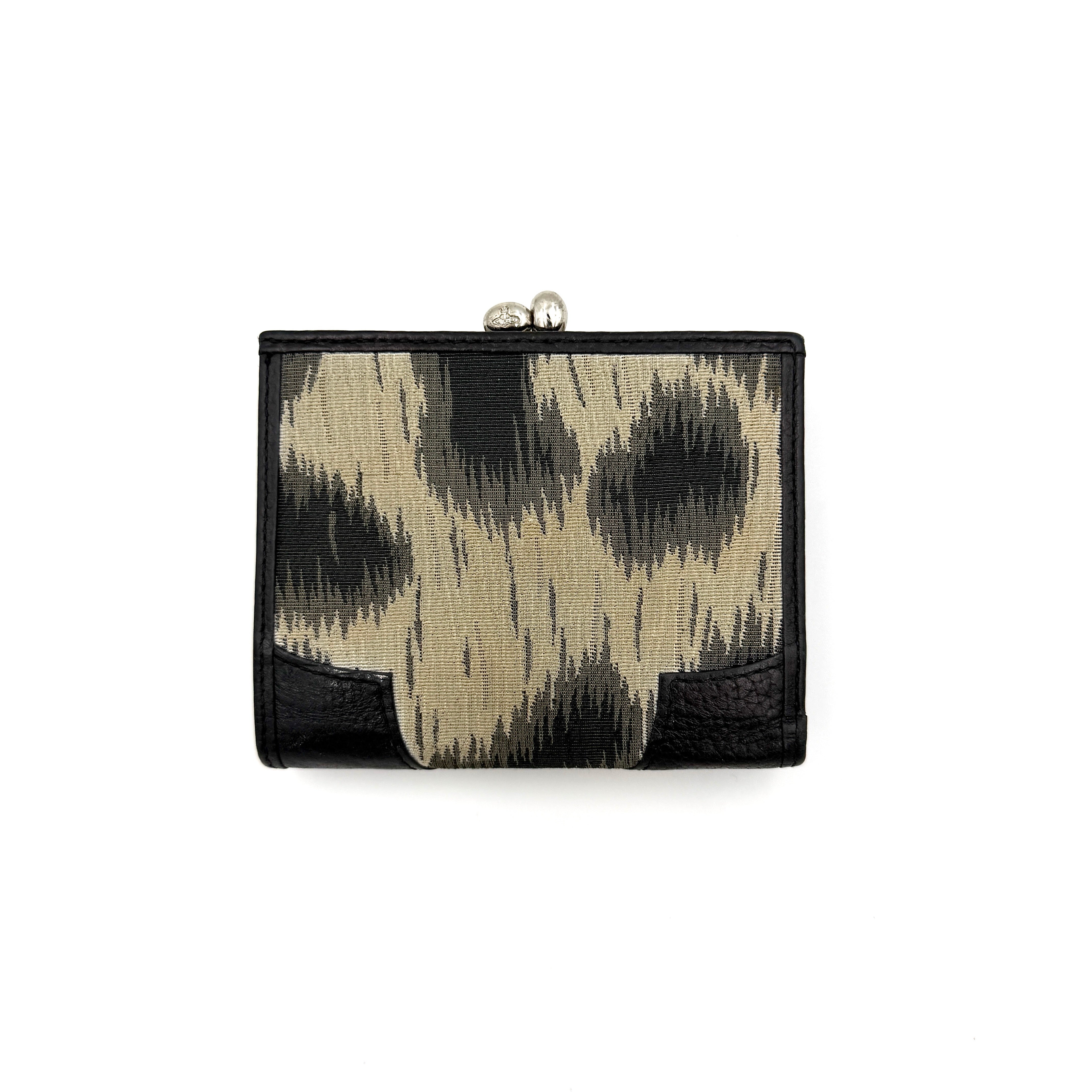 Vivienne Westwood Leopard Print Wallet Black/Beige
