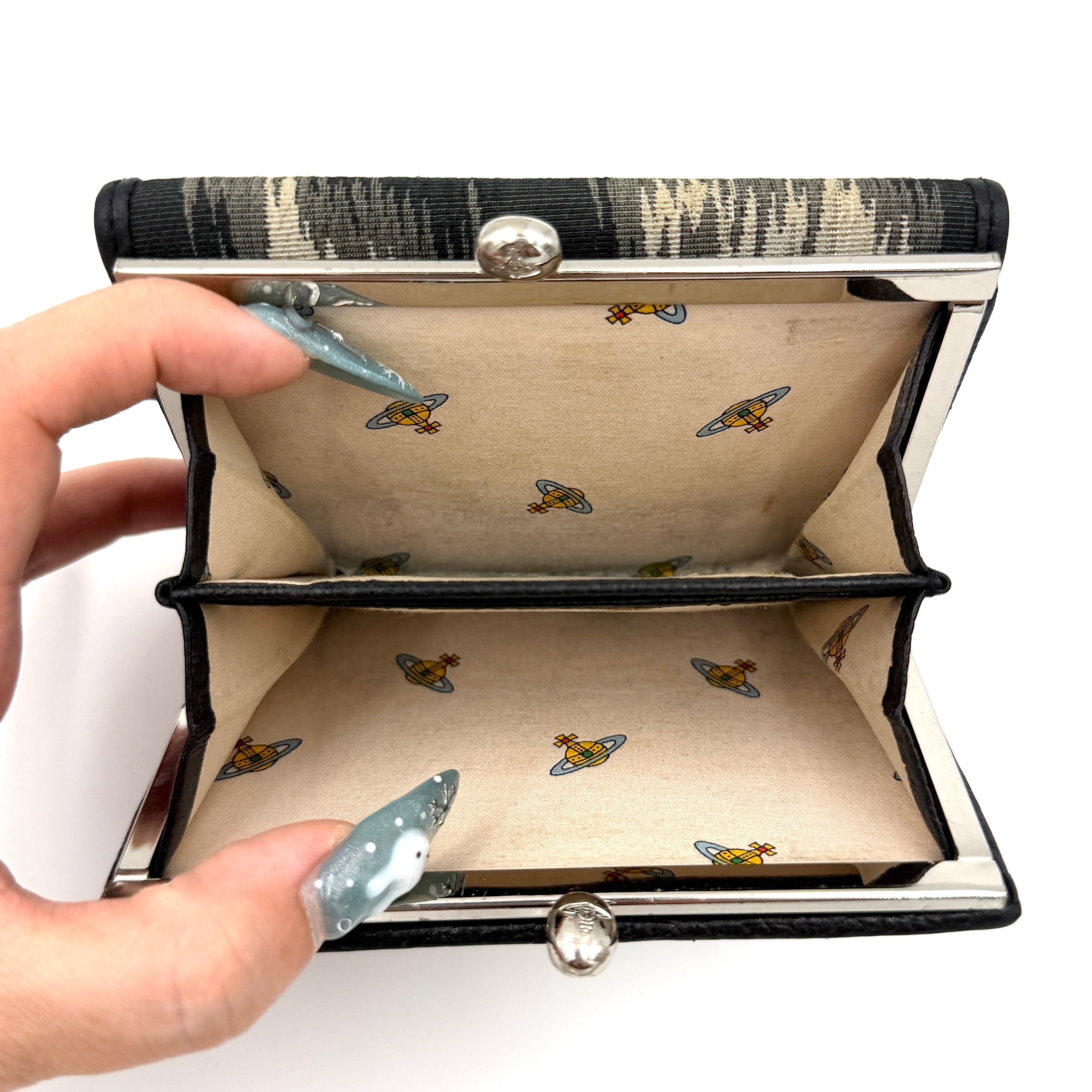 Vivienne Westwood Leopard Print Wallet Black/Beige