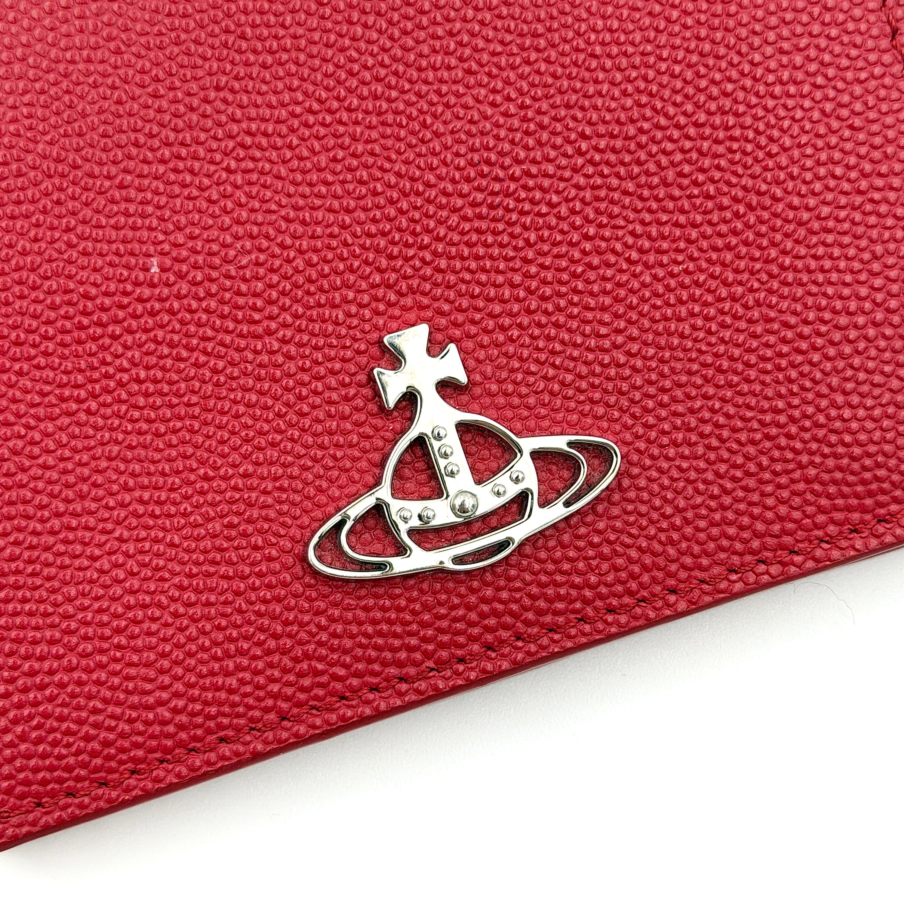 Vivienne Westwood Silver Orb Wallet Red