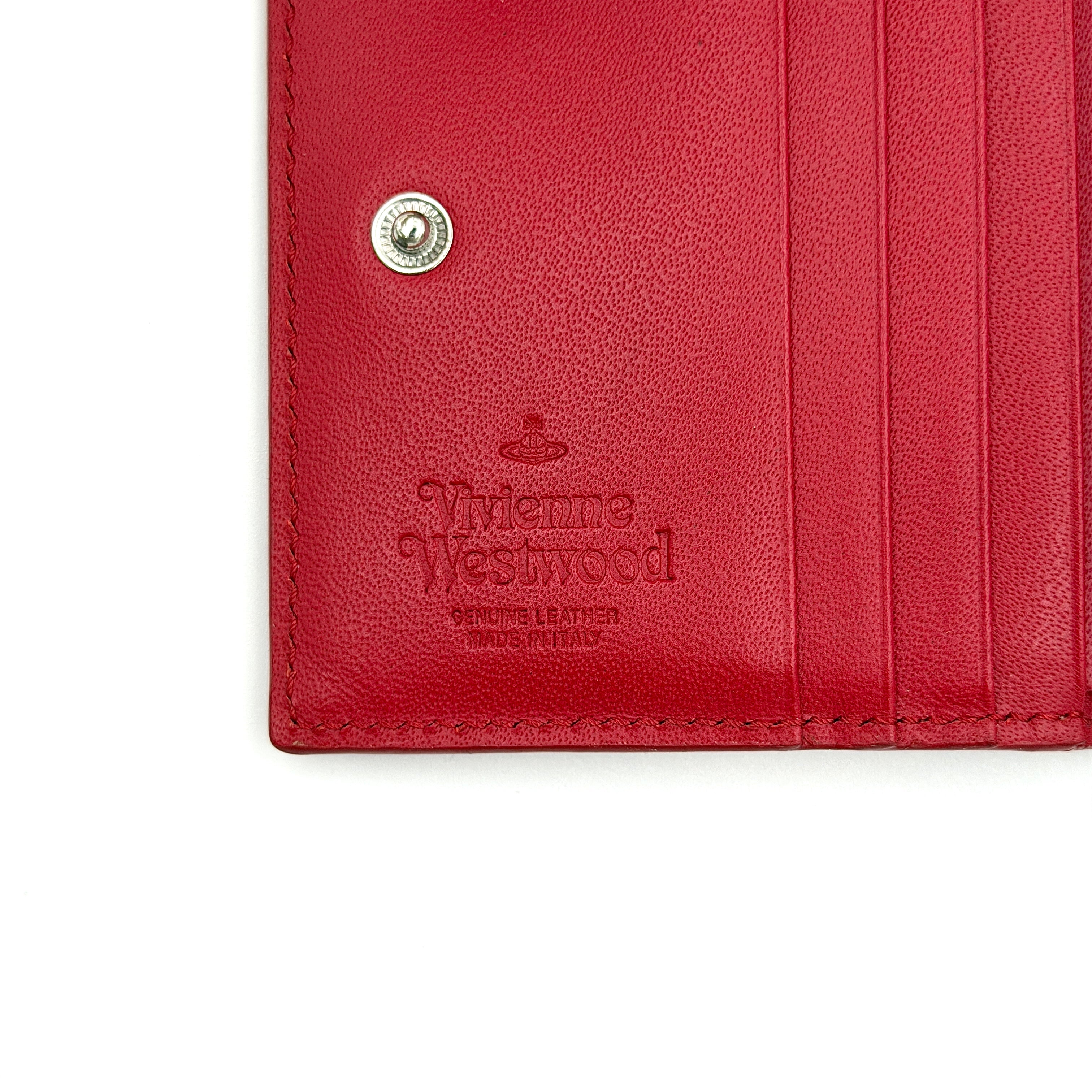 Vivienne Westwood Silver Orb Wallet Red