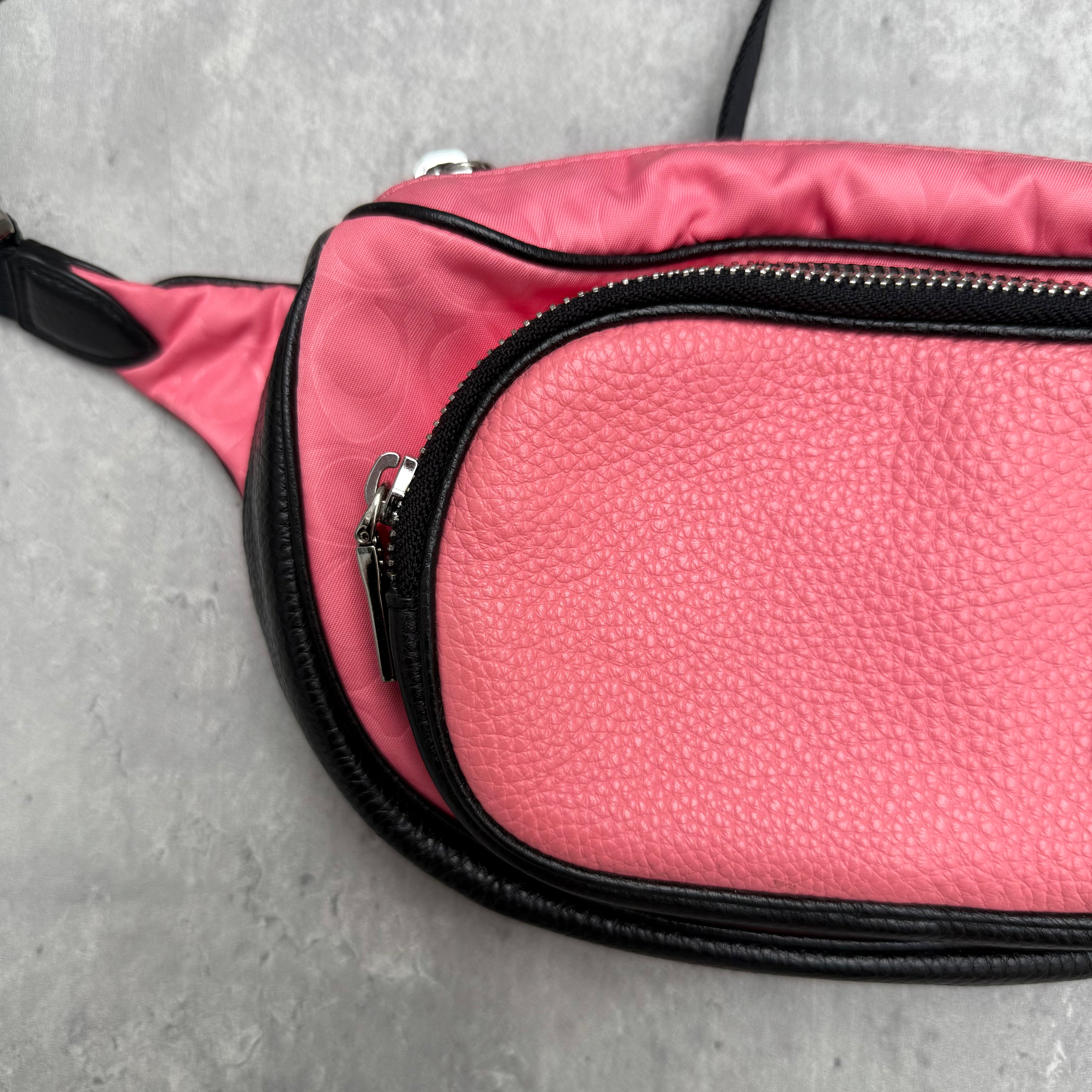 Coach Court Belt Bag Pink/Black