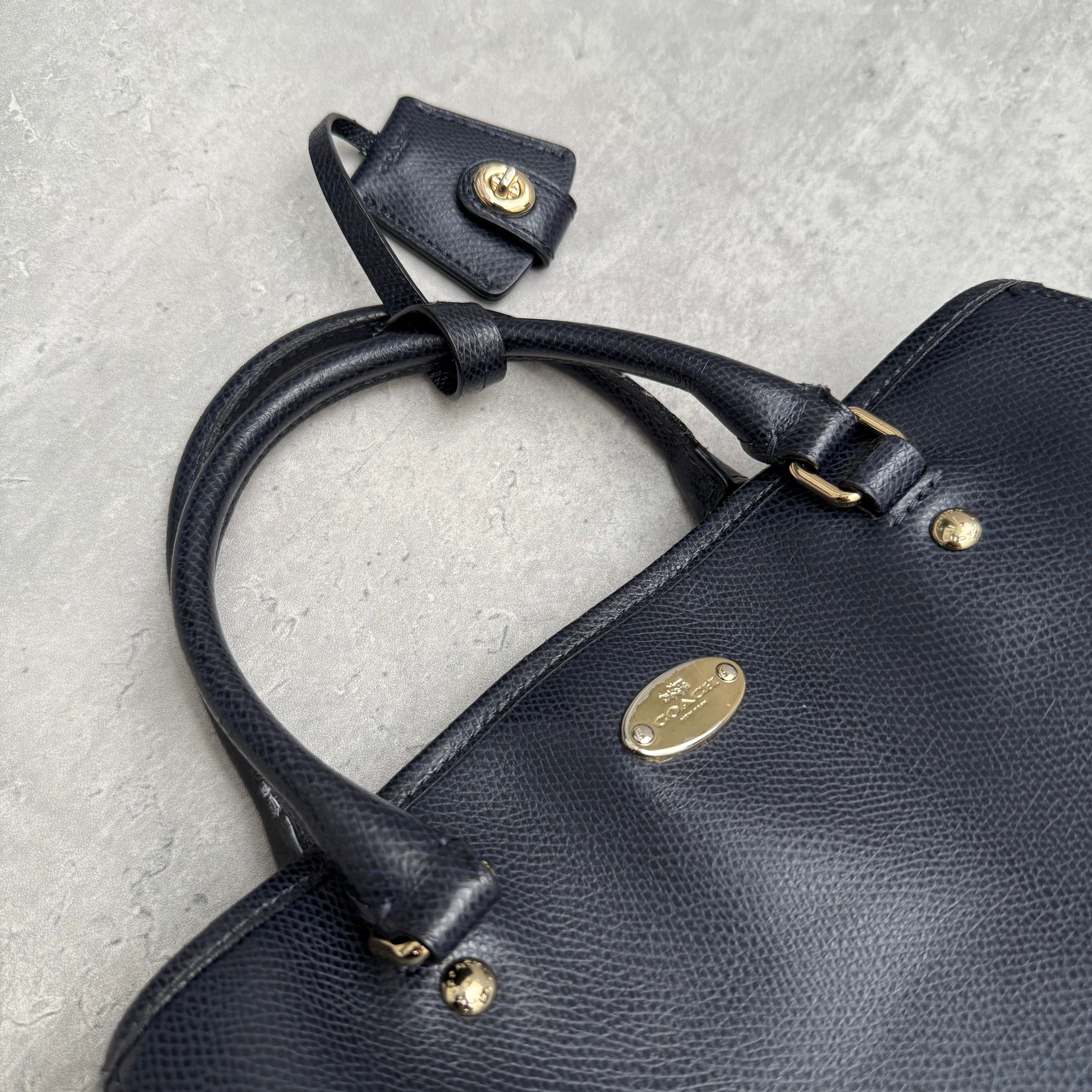 Coach Margot Carryall HandBag Navy Blue