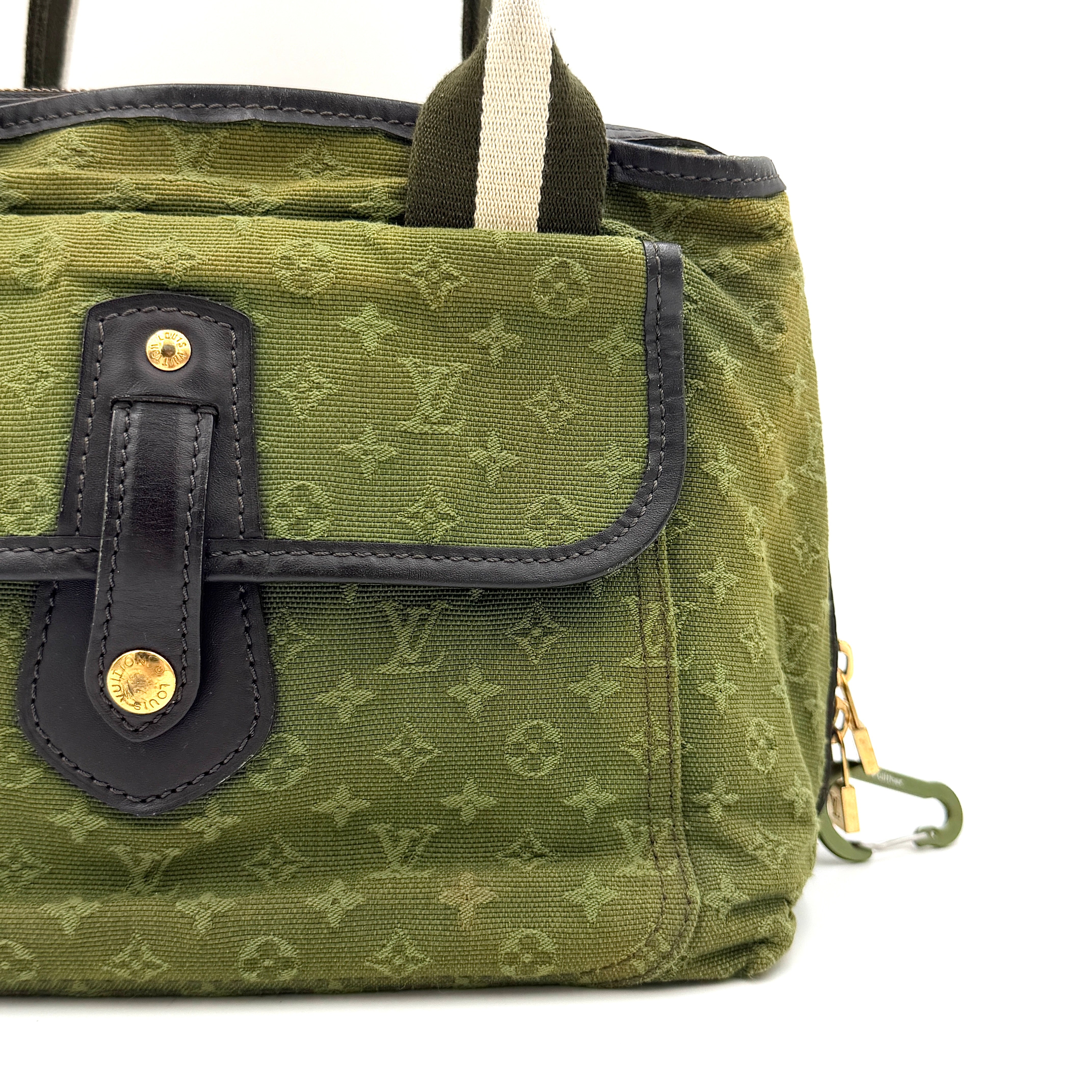 Louis Vuitton Monogram Mini Lin Marie Kate Handbag Green
