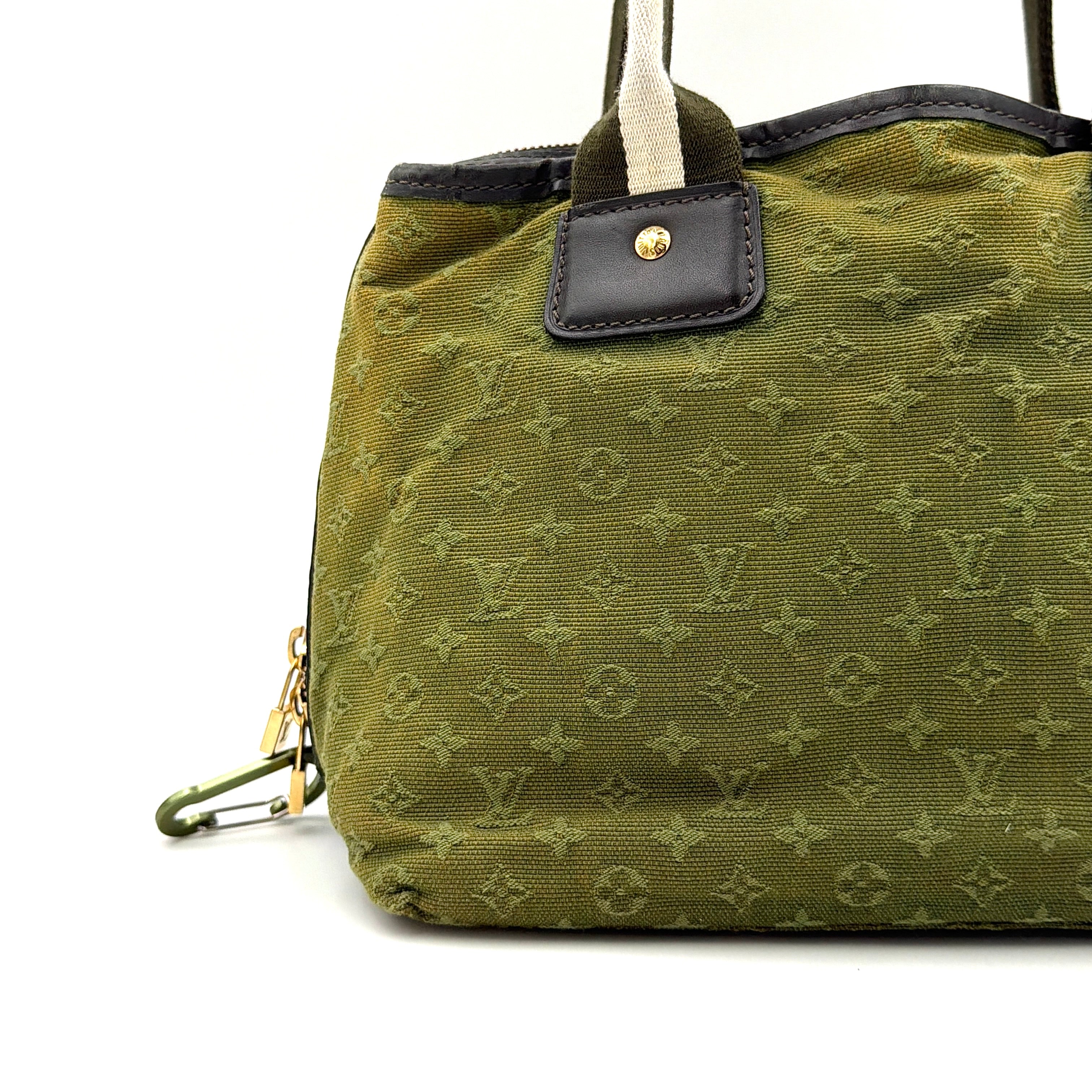 Louis Vuitton Monogram Mini Lin Marie Kate Handbag Green