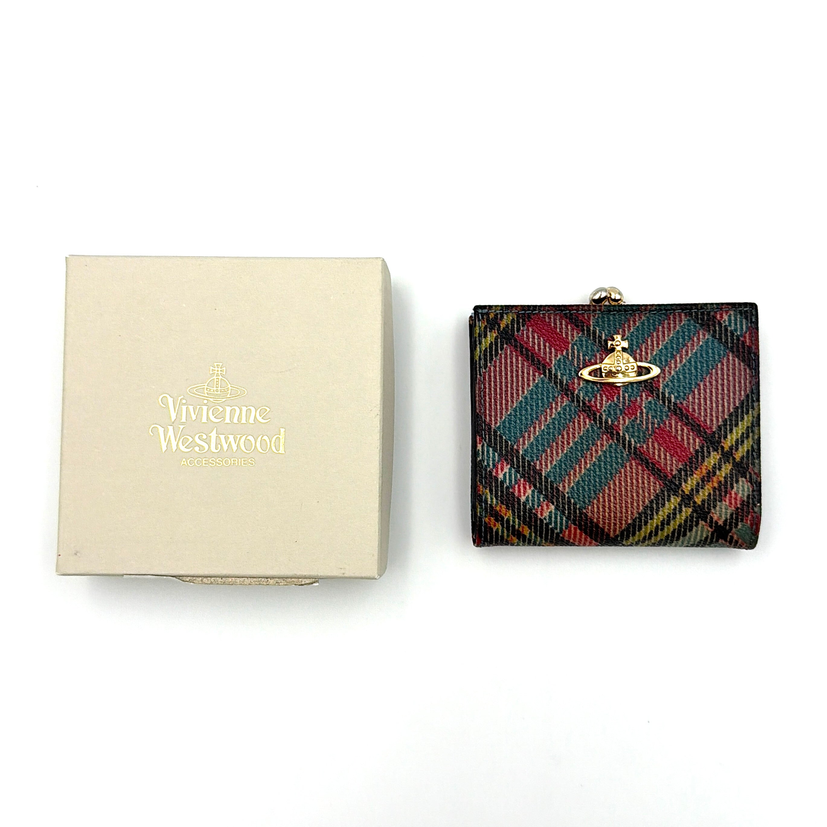 Vivienne Westwood Orb Tartan Wallet Multicolor