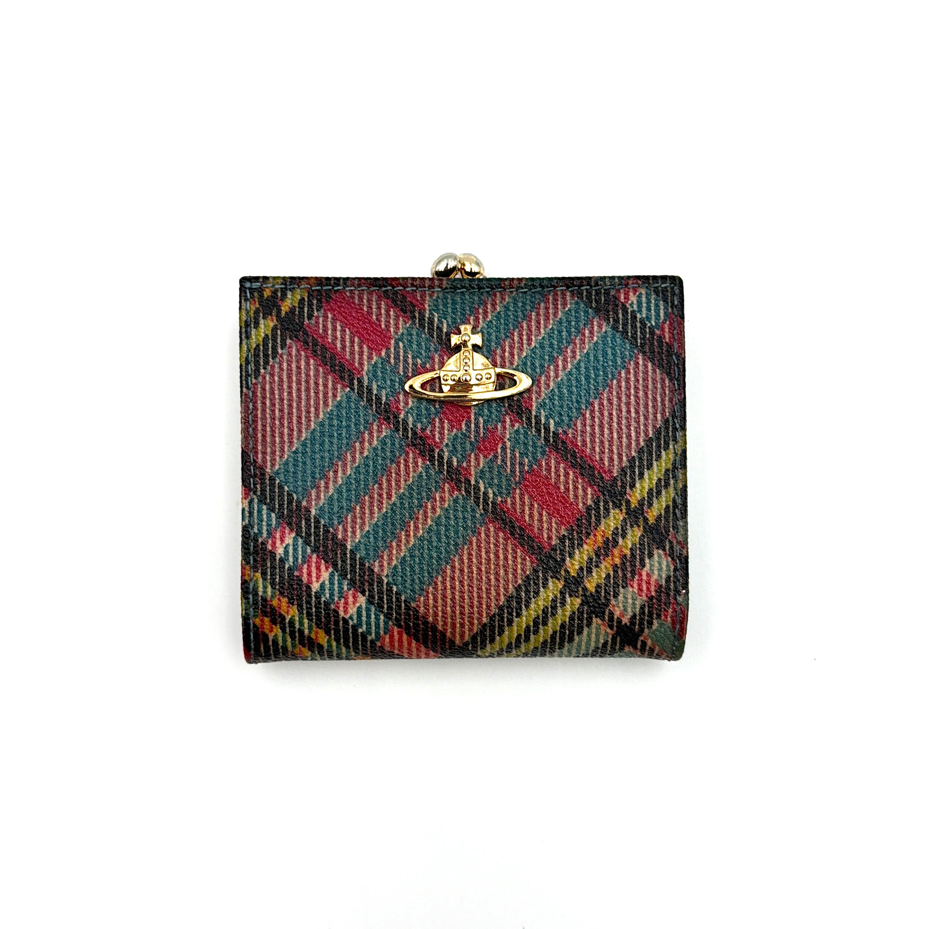 Vivienne Westwood Orb Tartan Wallet Multicolor