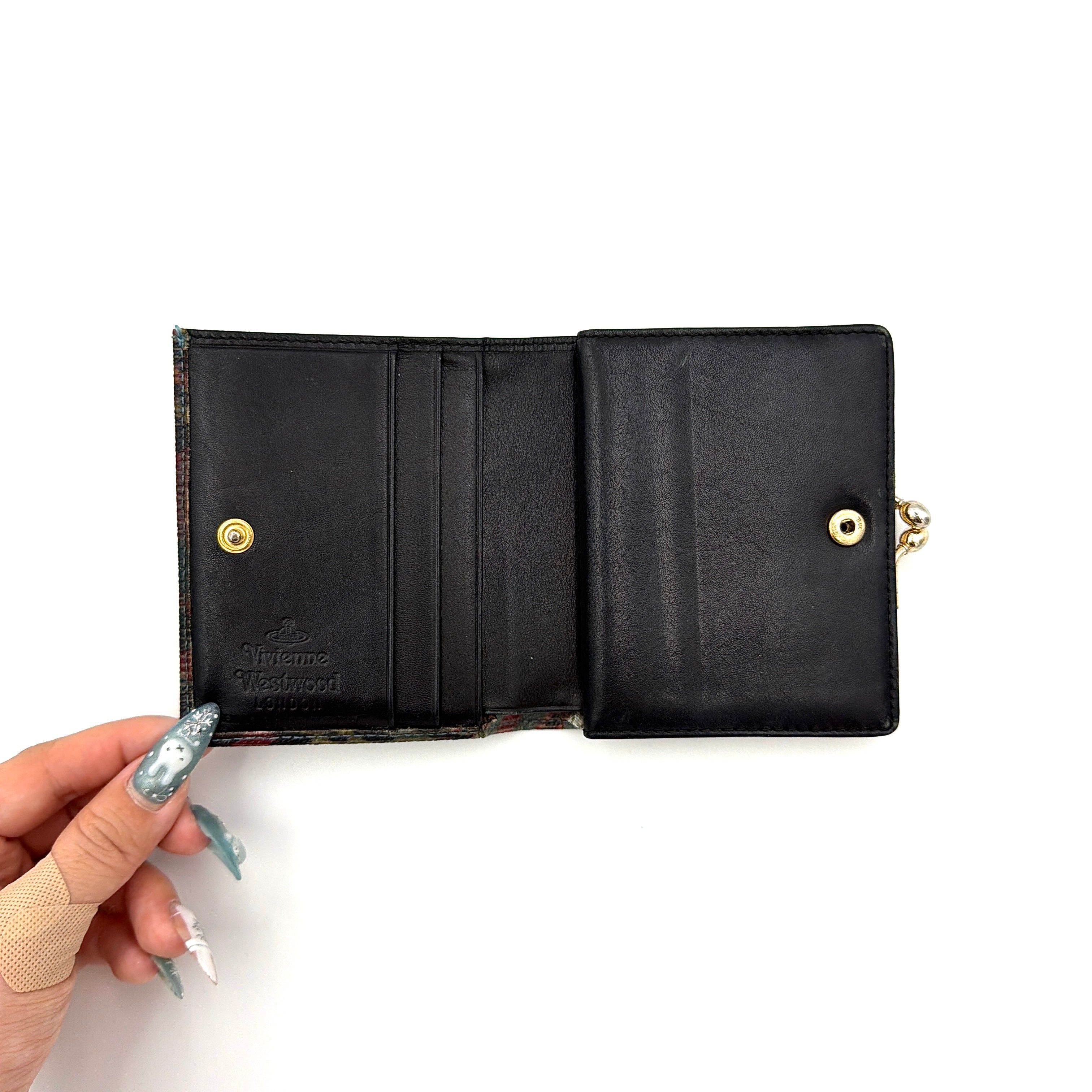 Vivienne Westwood Orb Tartan Wallet Multicolor