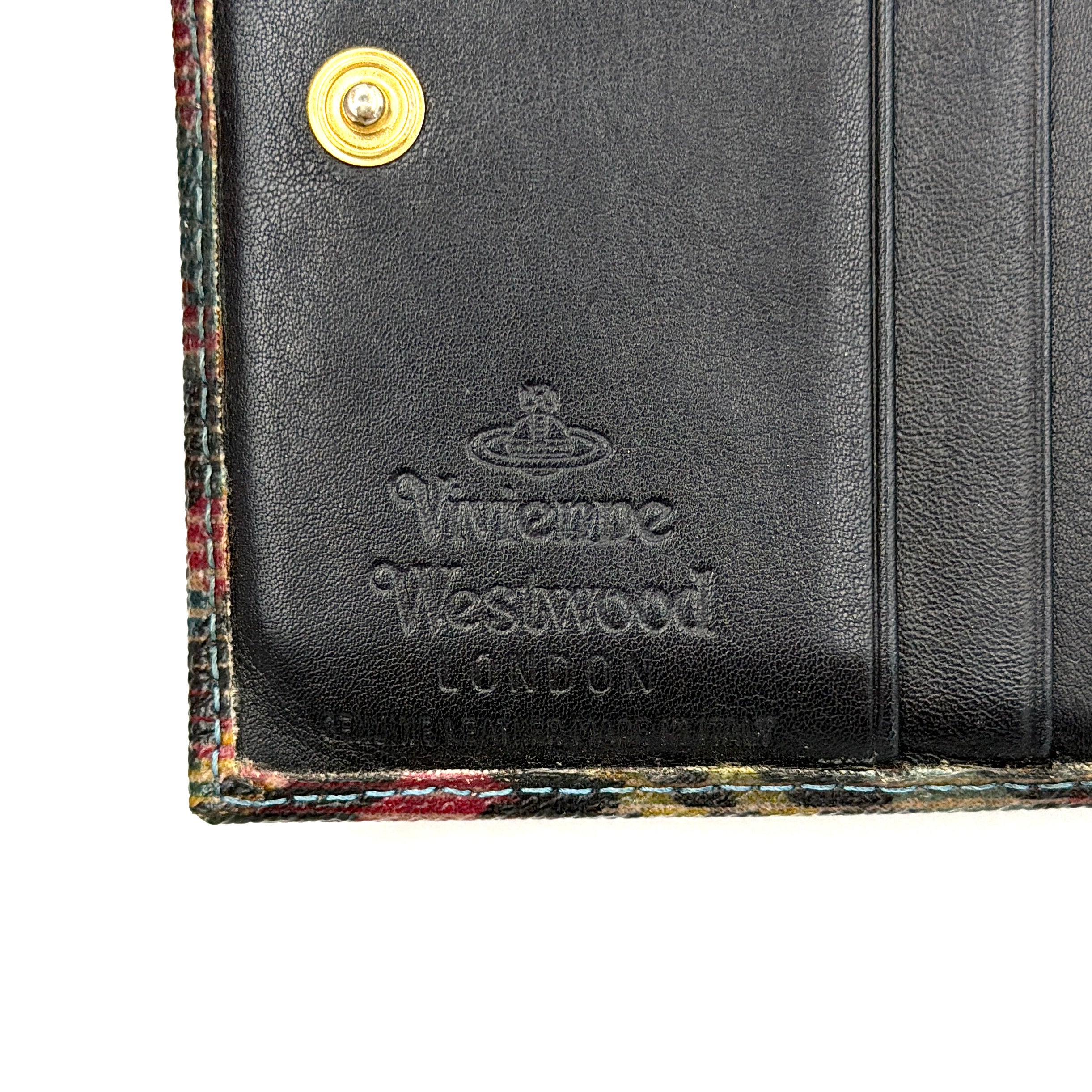 Vivienne Westwood Orb Tartan Wallet Multicolor
