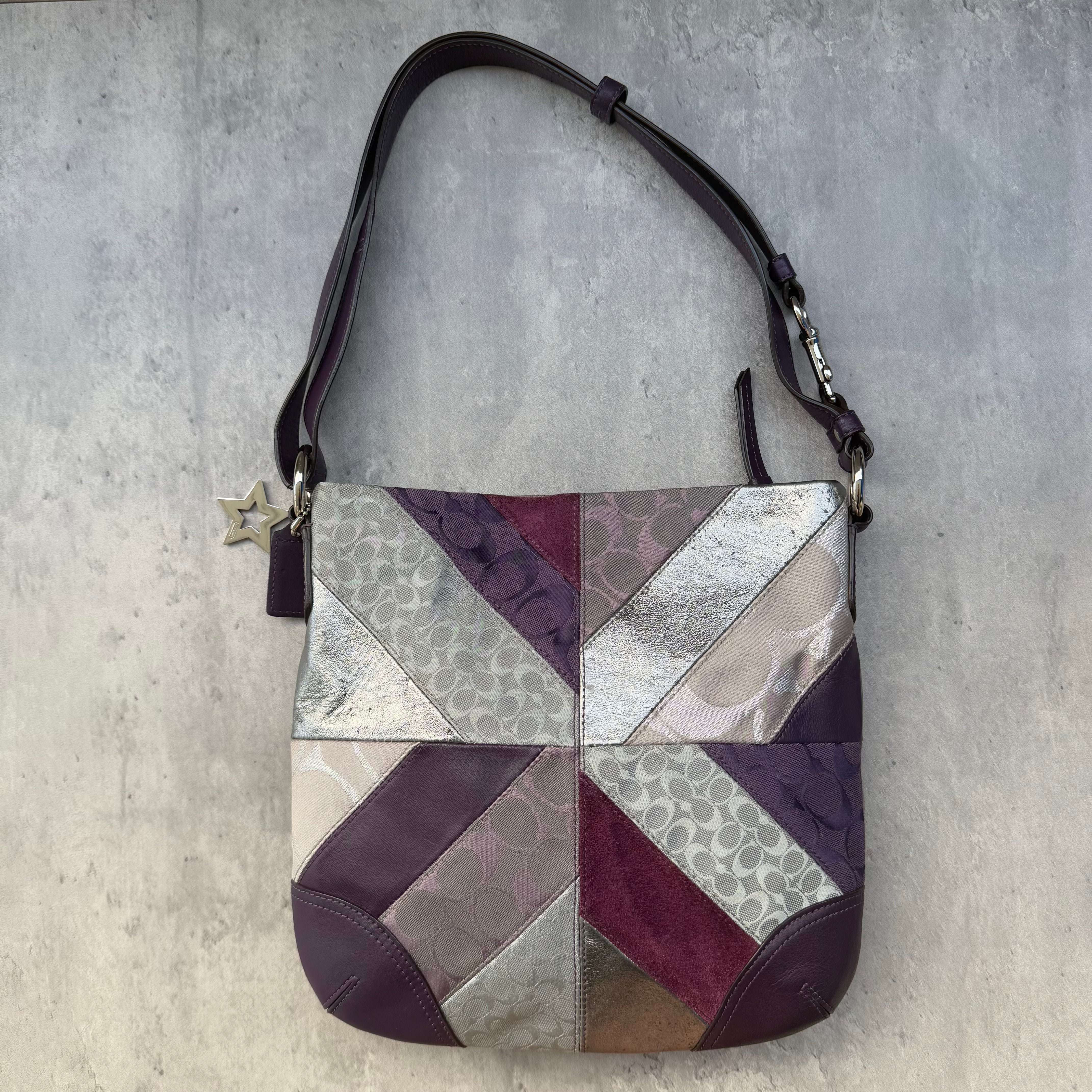 Coach 2Way Patchwork ShoulderBag Multicolor