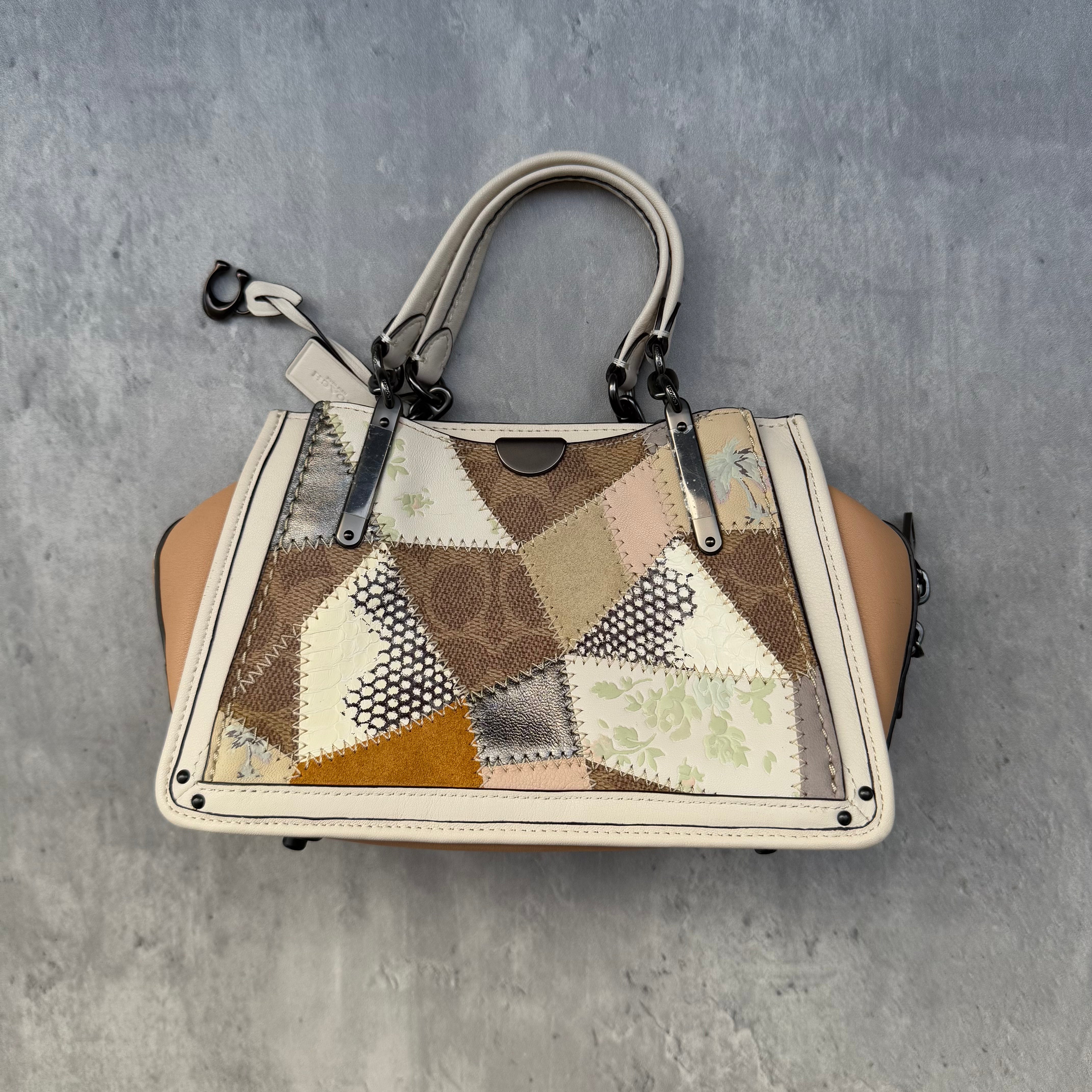 Coach Signature Dreamer 21 Patchwork Beechwood Handbag Multicolor