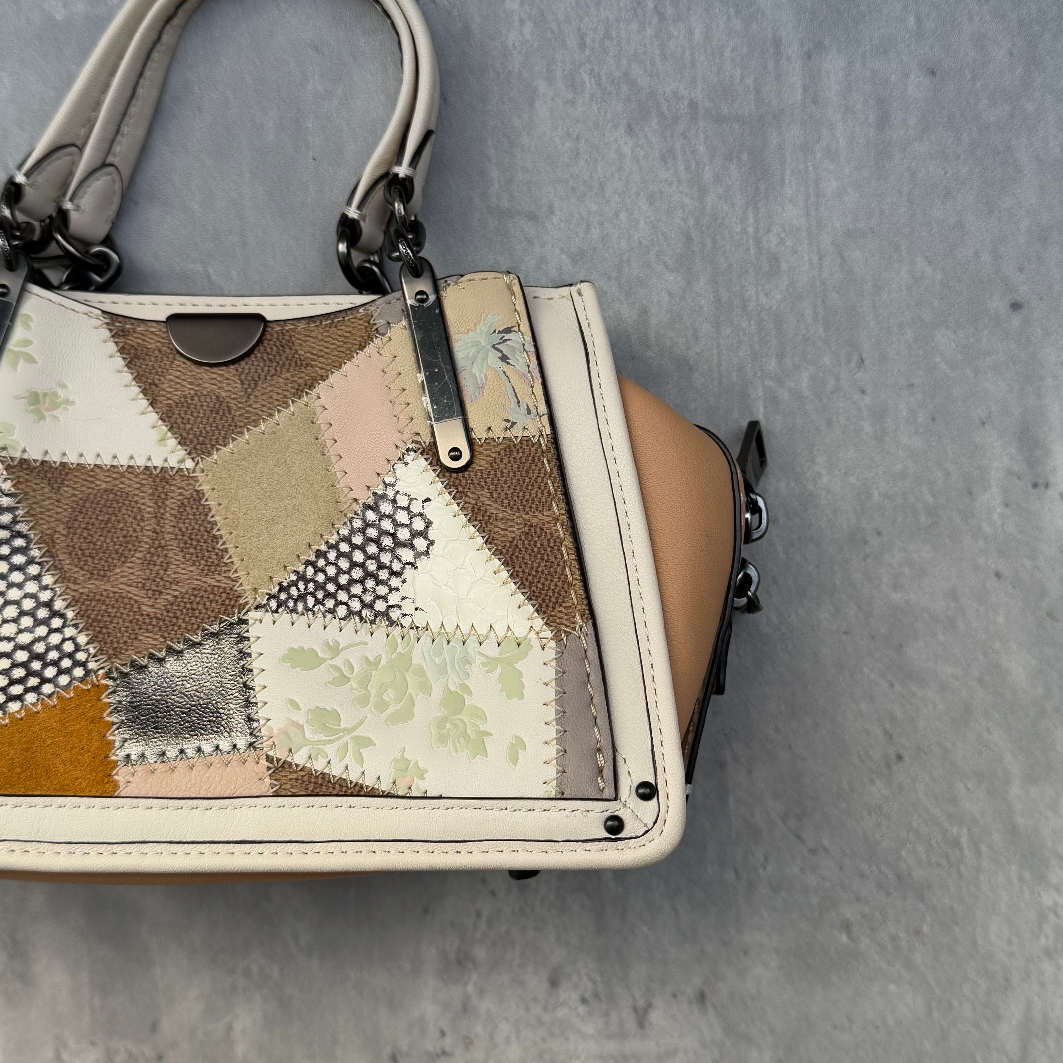 Coach Signature Dreamer 21 Patchwork Beechwood Handbag Multicolor