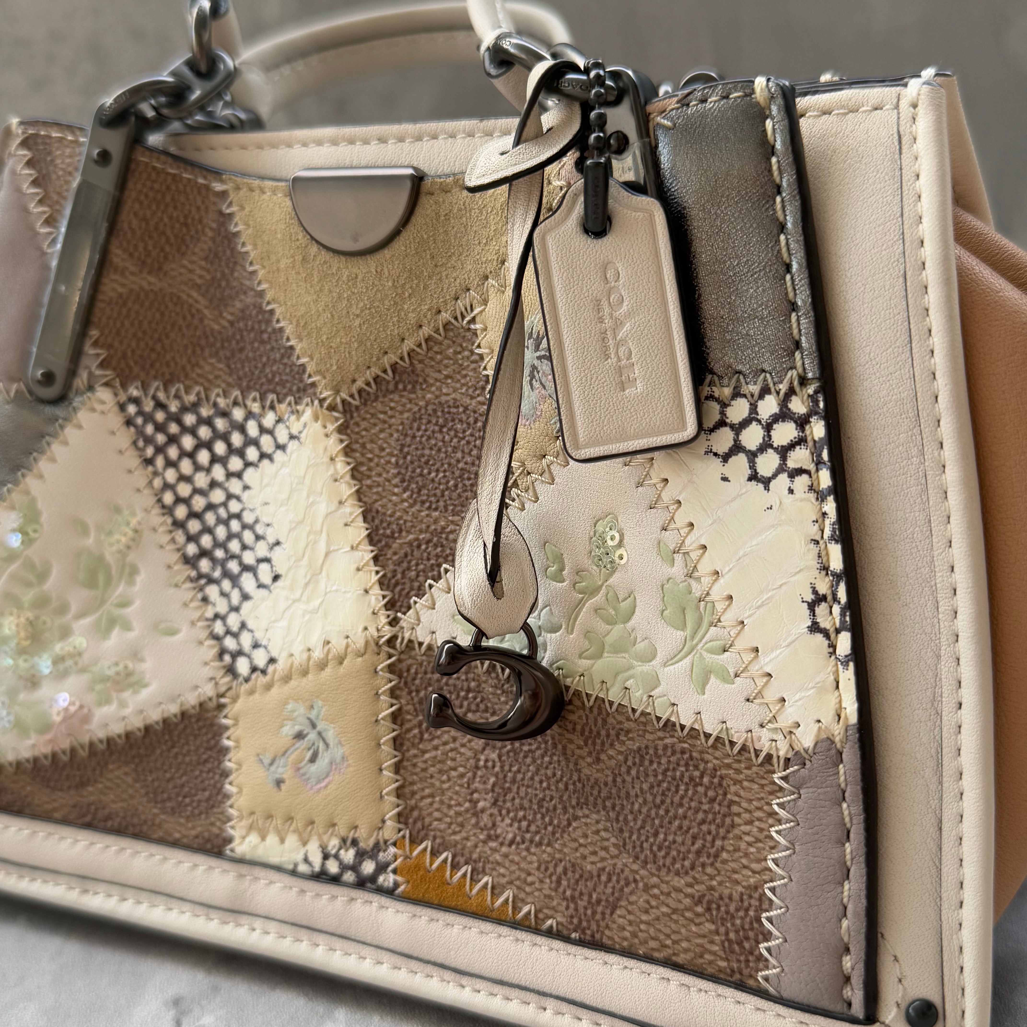 Coach Signature Dreamer 21 Patchwork Beechwood Handbag Multicolor