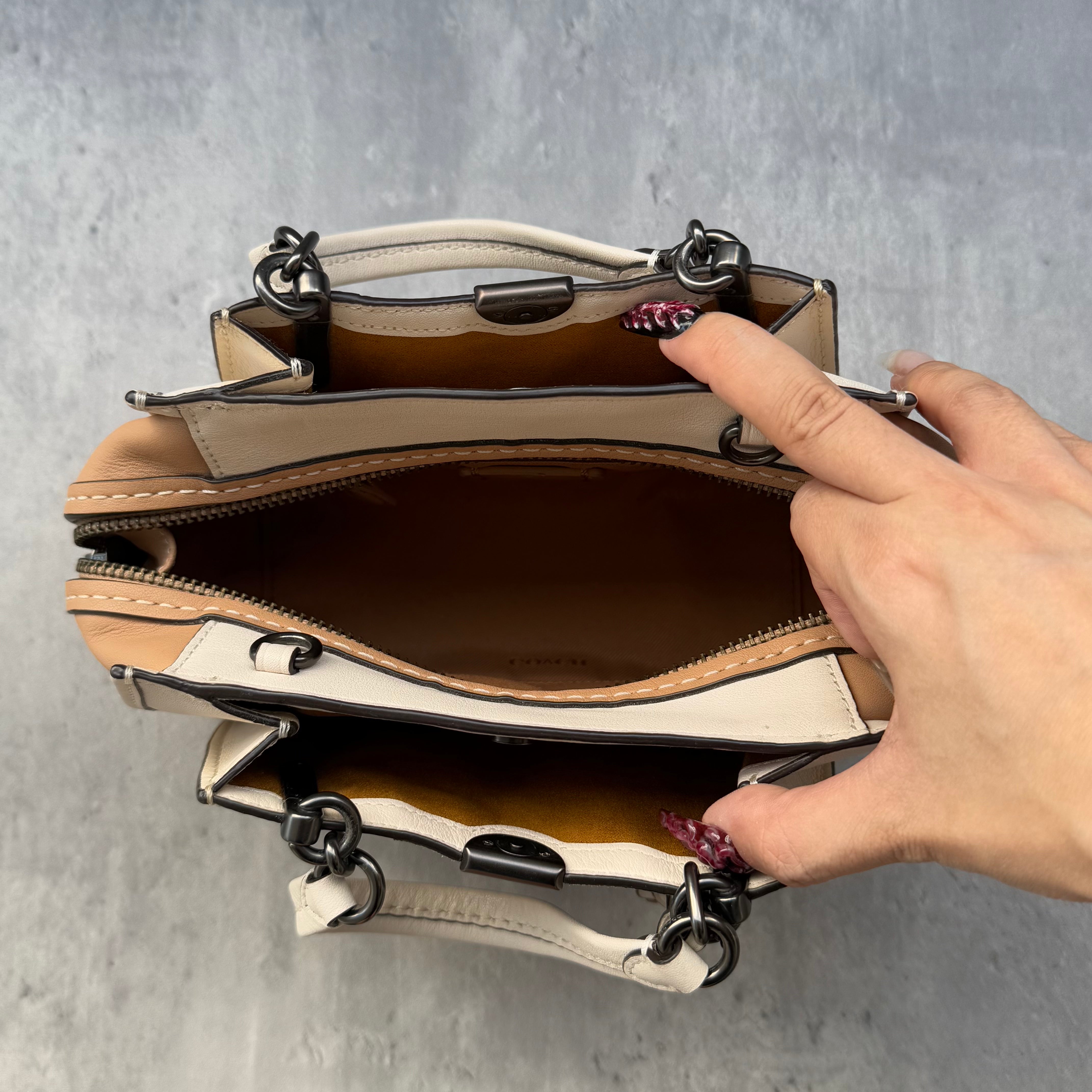 Coach Signature Dreamer 21 Patchwork Beechwood Handbag Multicolor