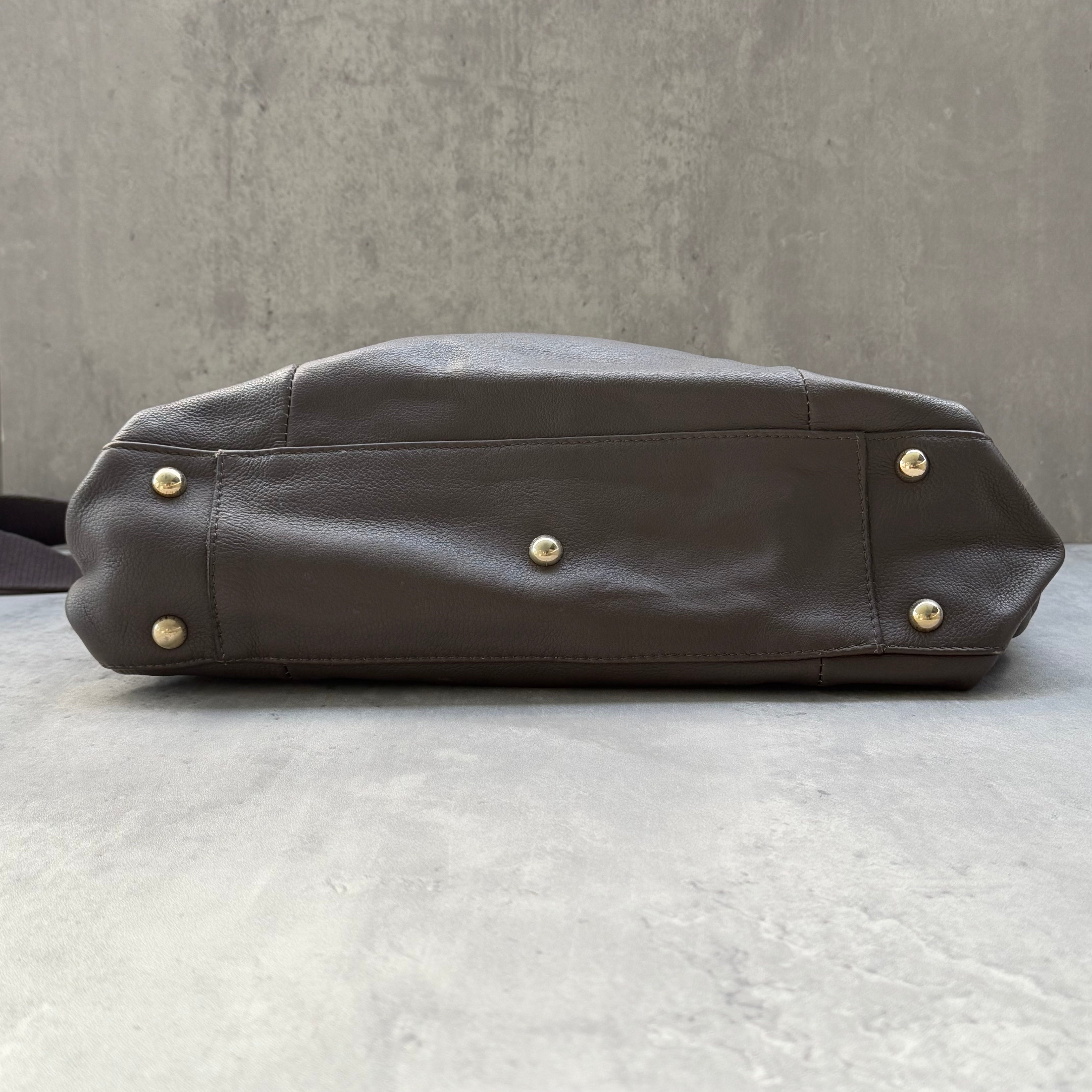 Furla 2Way Liz Daino Hobo Shoulder Bag Brown