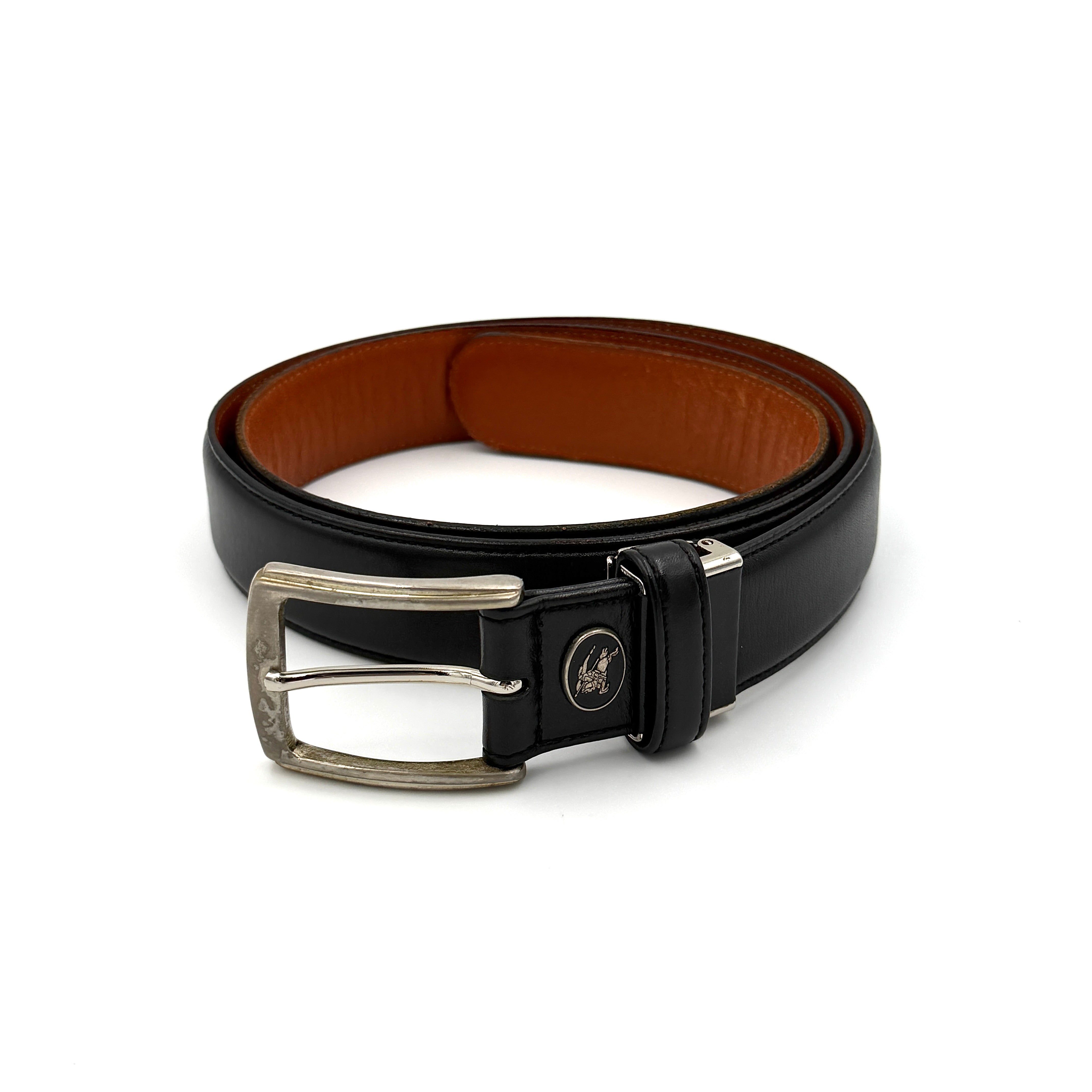 Burberry Horse Logo Leather Belt Black