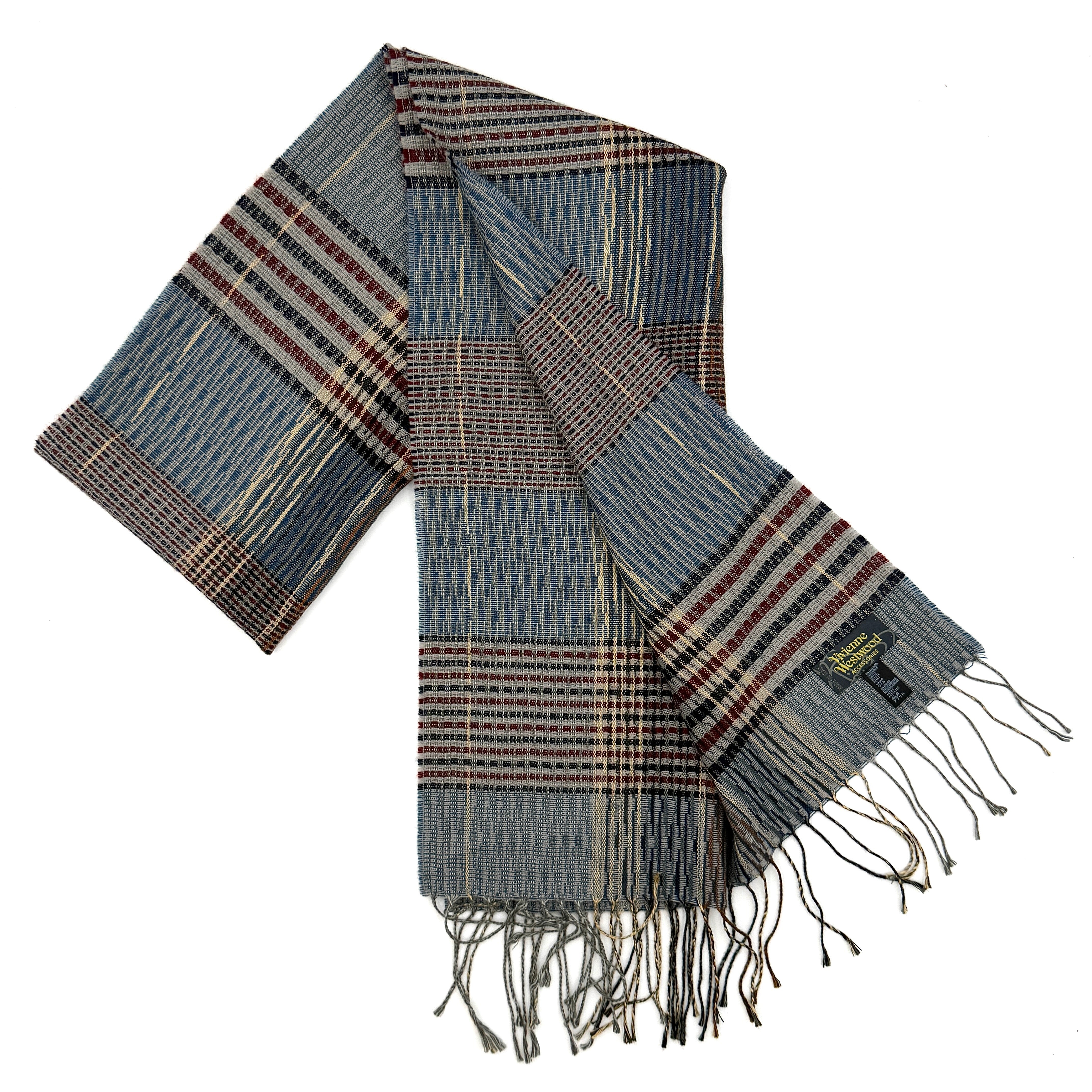 Vivienne Westwood Wool Tartan Scarf Multicolor