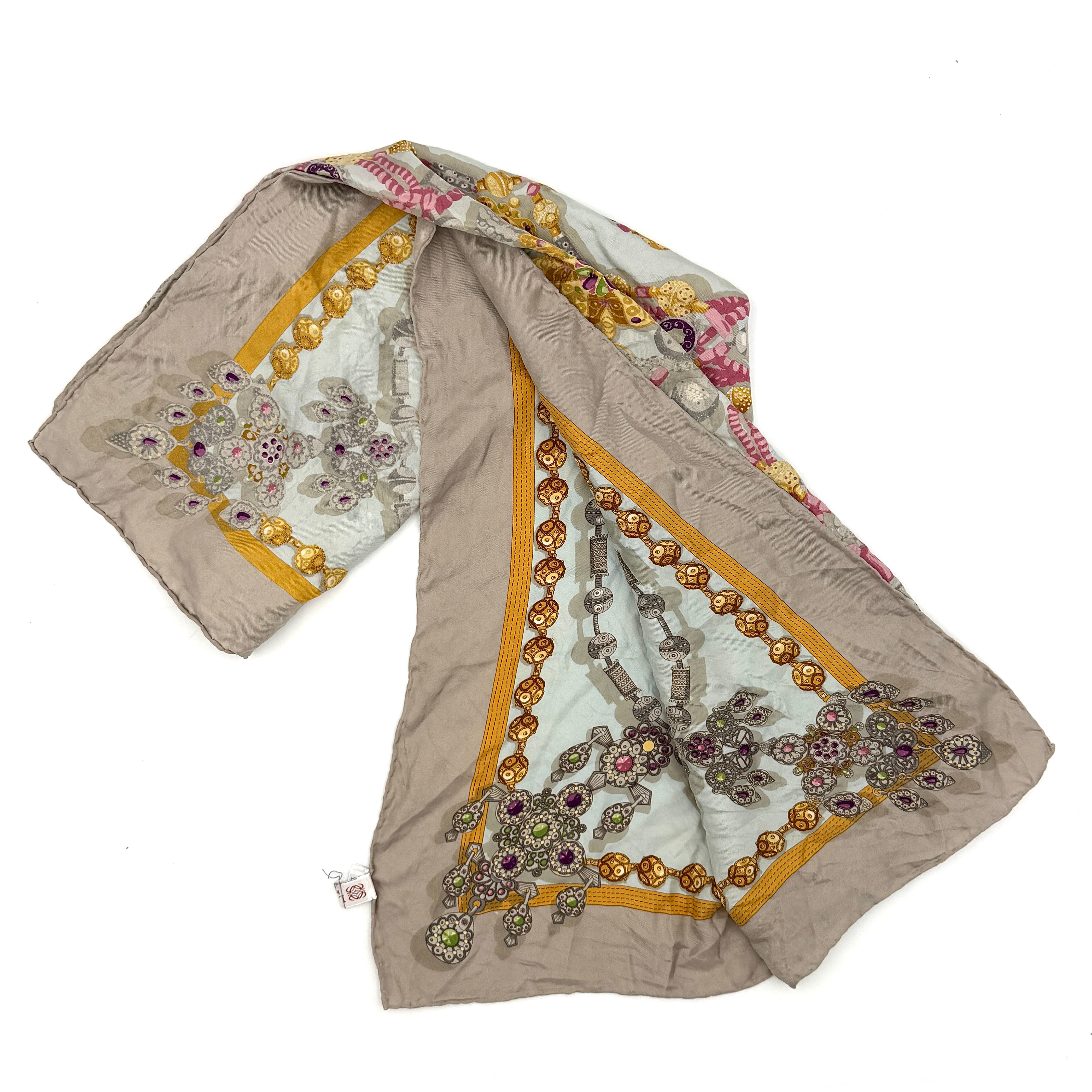 Loewe Jewel Silk Scarf Multicolor