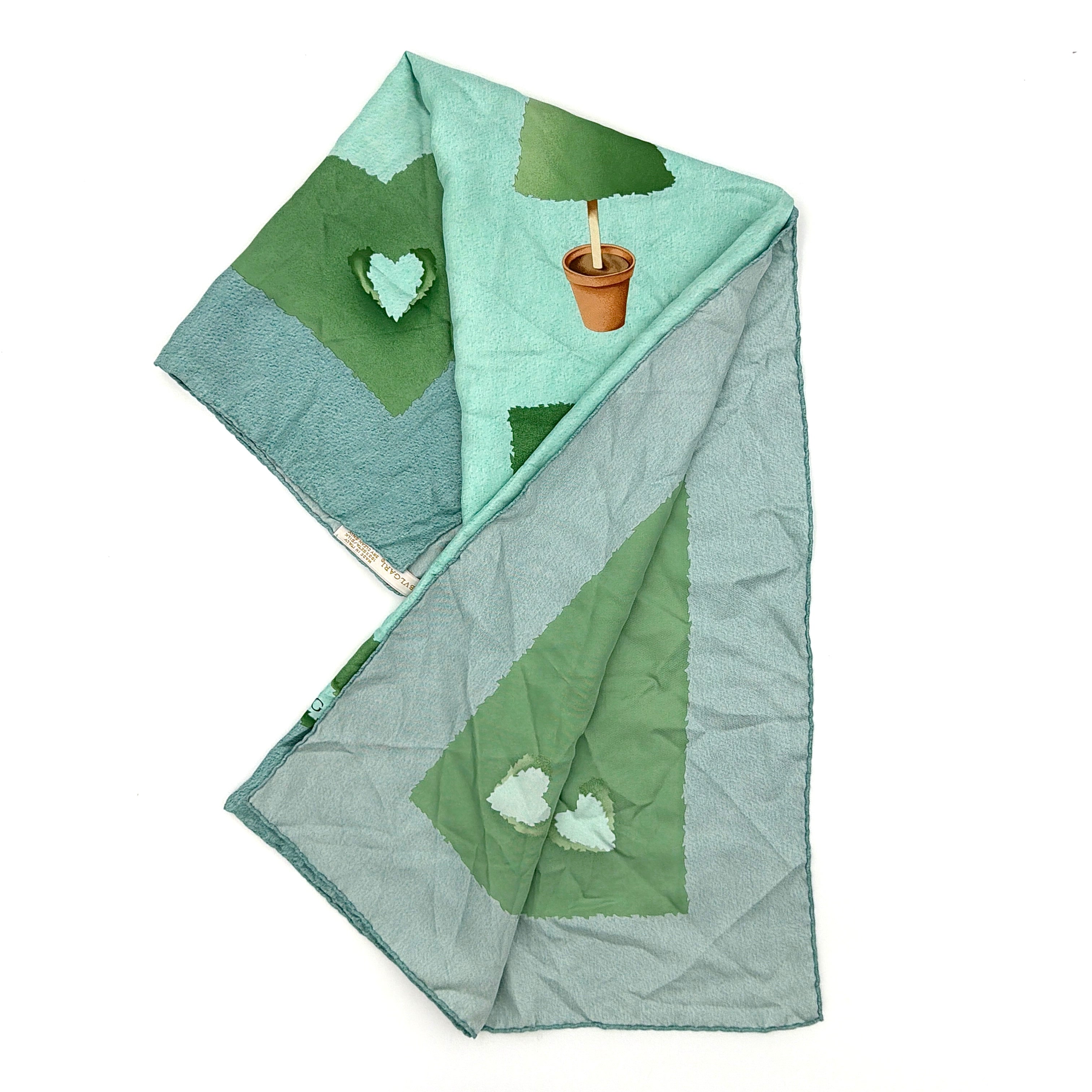 Bvlgari by Davide Pizzigoni Garden Silk Scarf Green