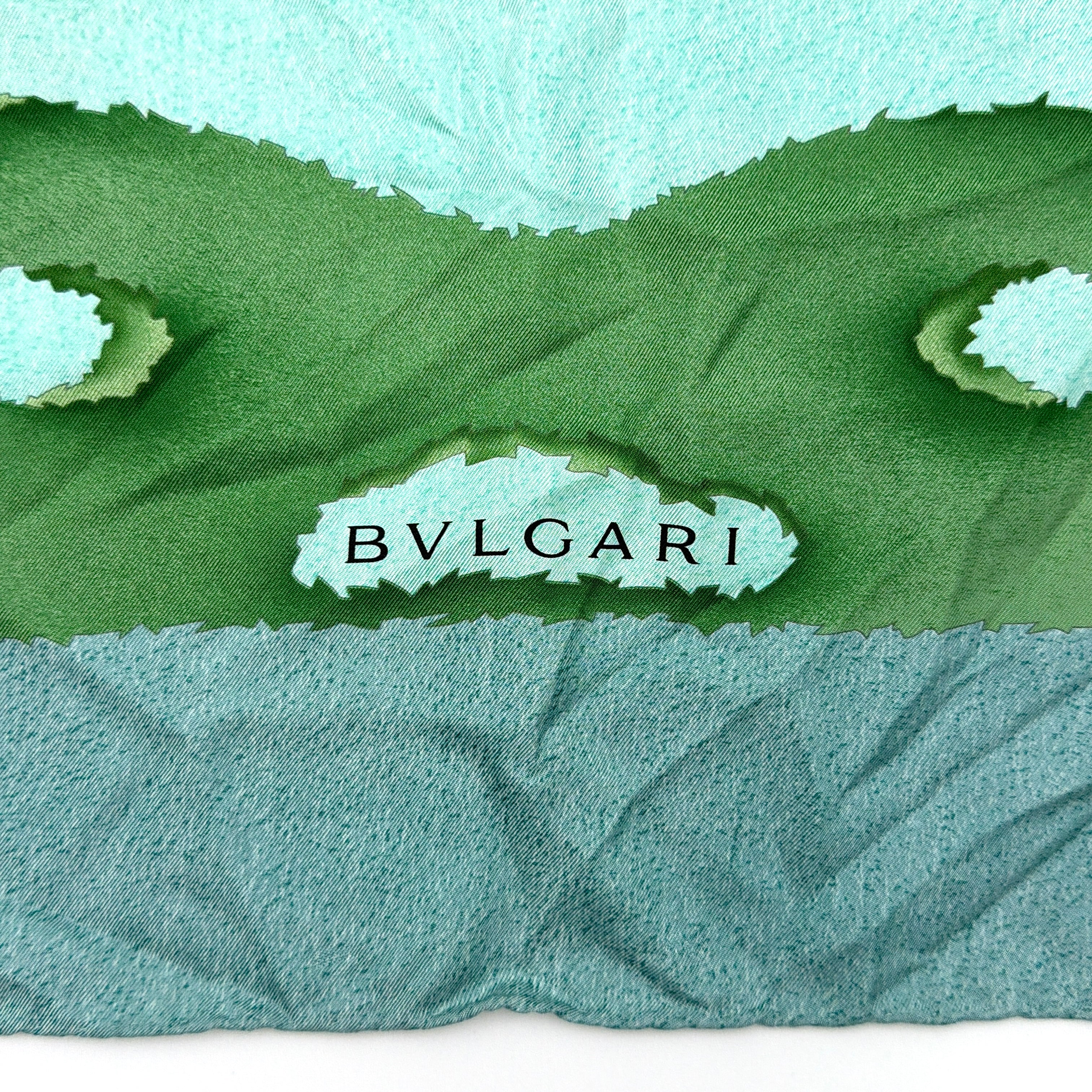 Bvlgari by Davide Pizzigoni Garden Silk Scarf Green