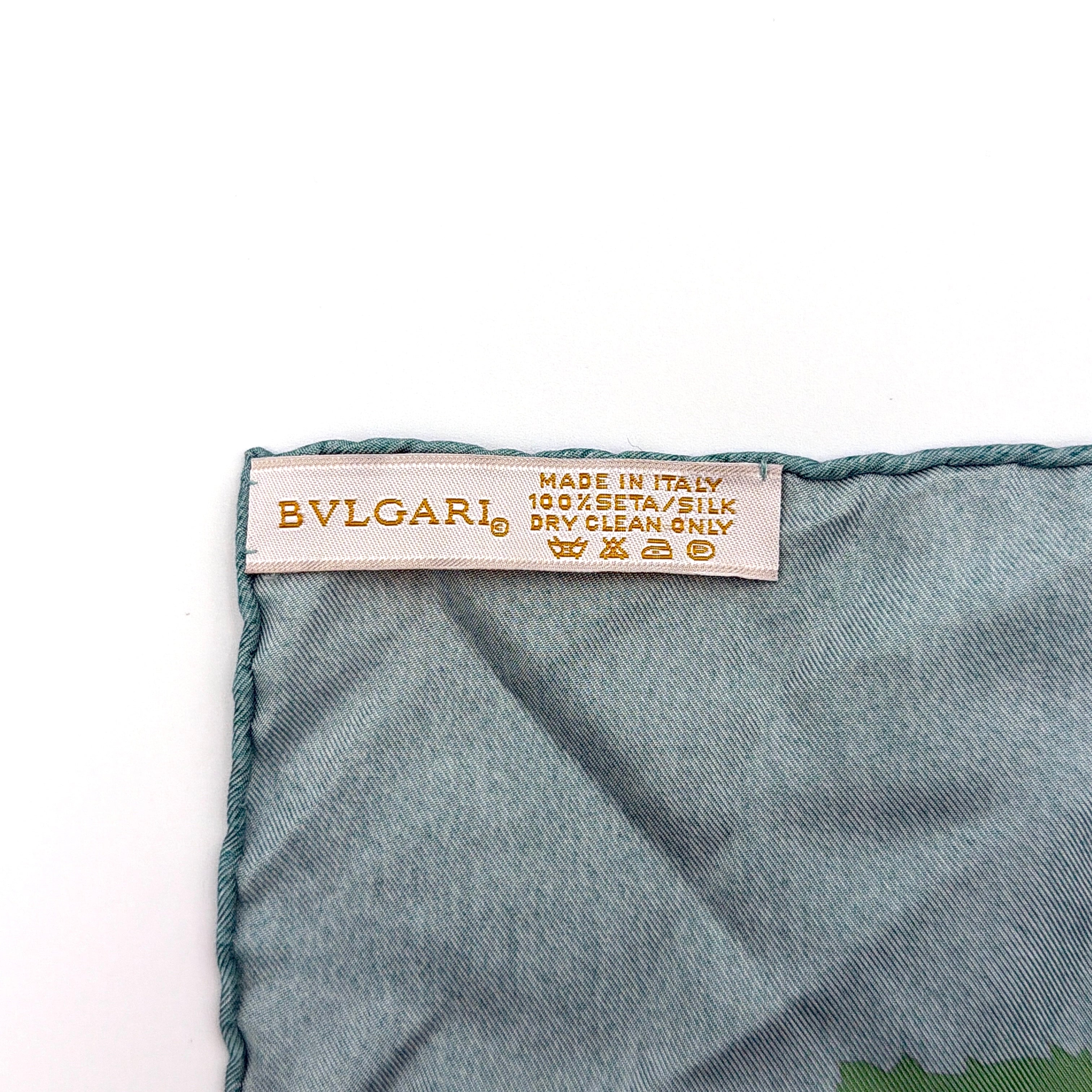 Bvlgari by Davide Pizzigoni Garden Silk Scarf Green