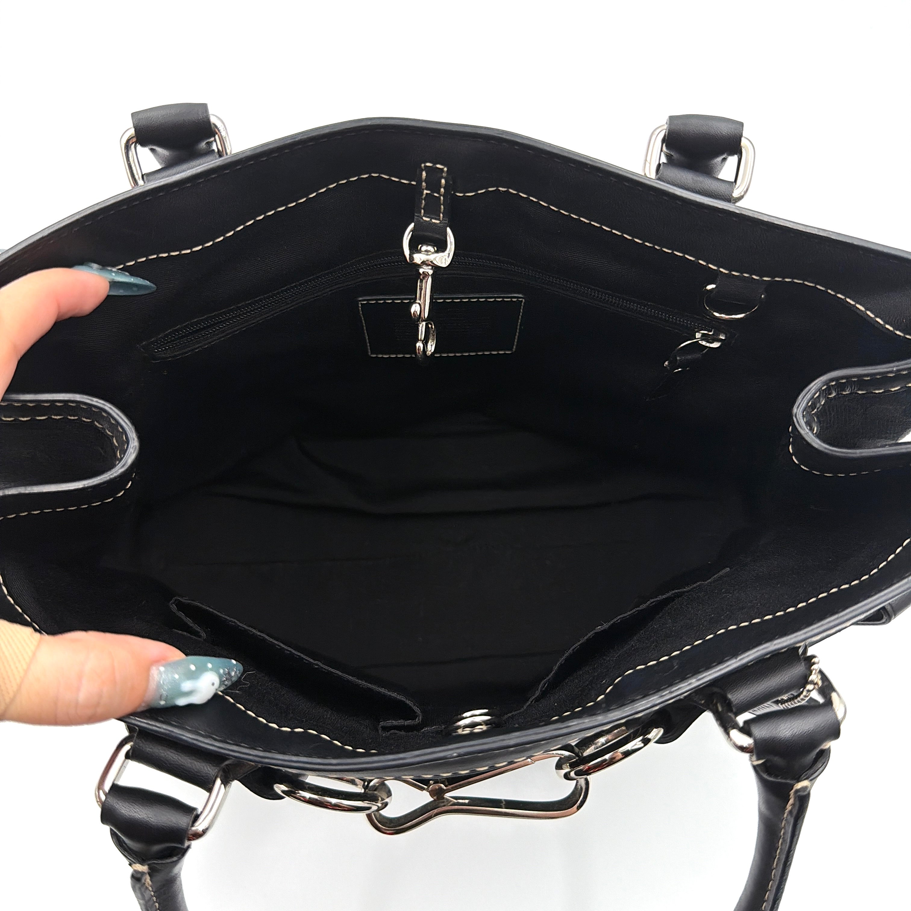 Coach Signature Hampton Carryall Shoulder Bag Black